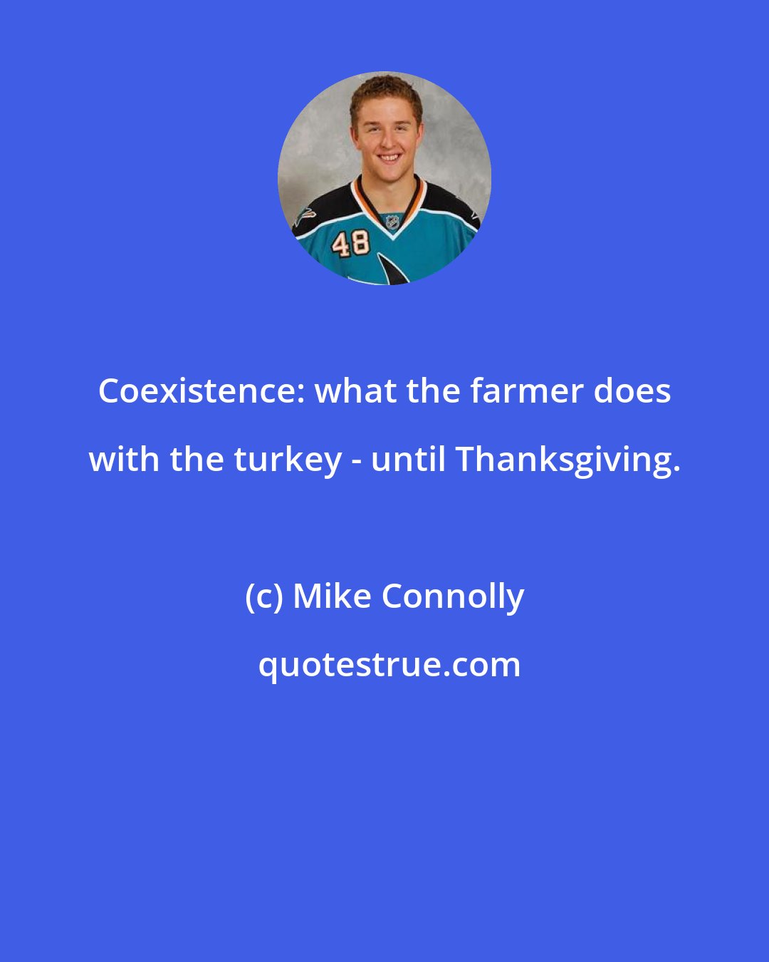 Mike Connolly: Coexistence: what the farmer does with the turkey - until Thanksgiving.