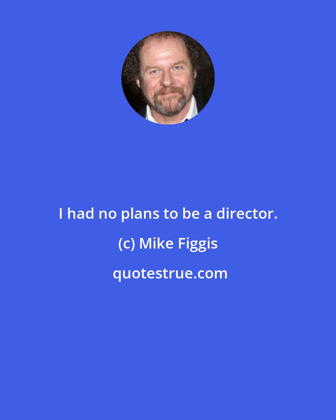 Mike Figgis: I had no plans to be a director.