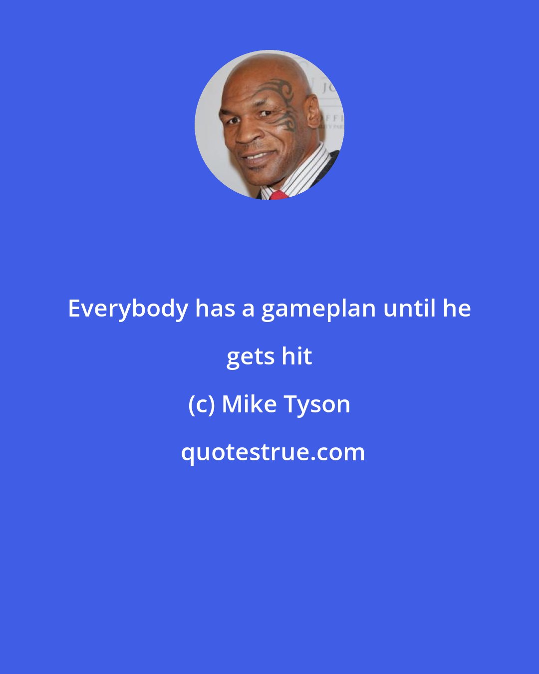 Mike Tyson: Everybody has a gameplan until he gets hit