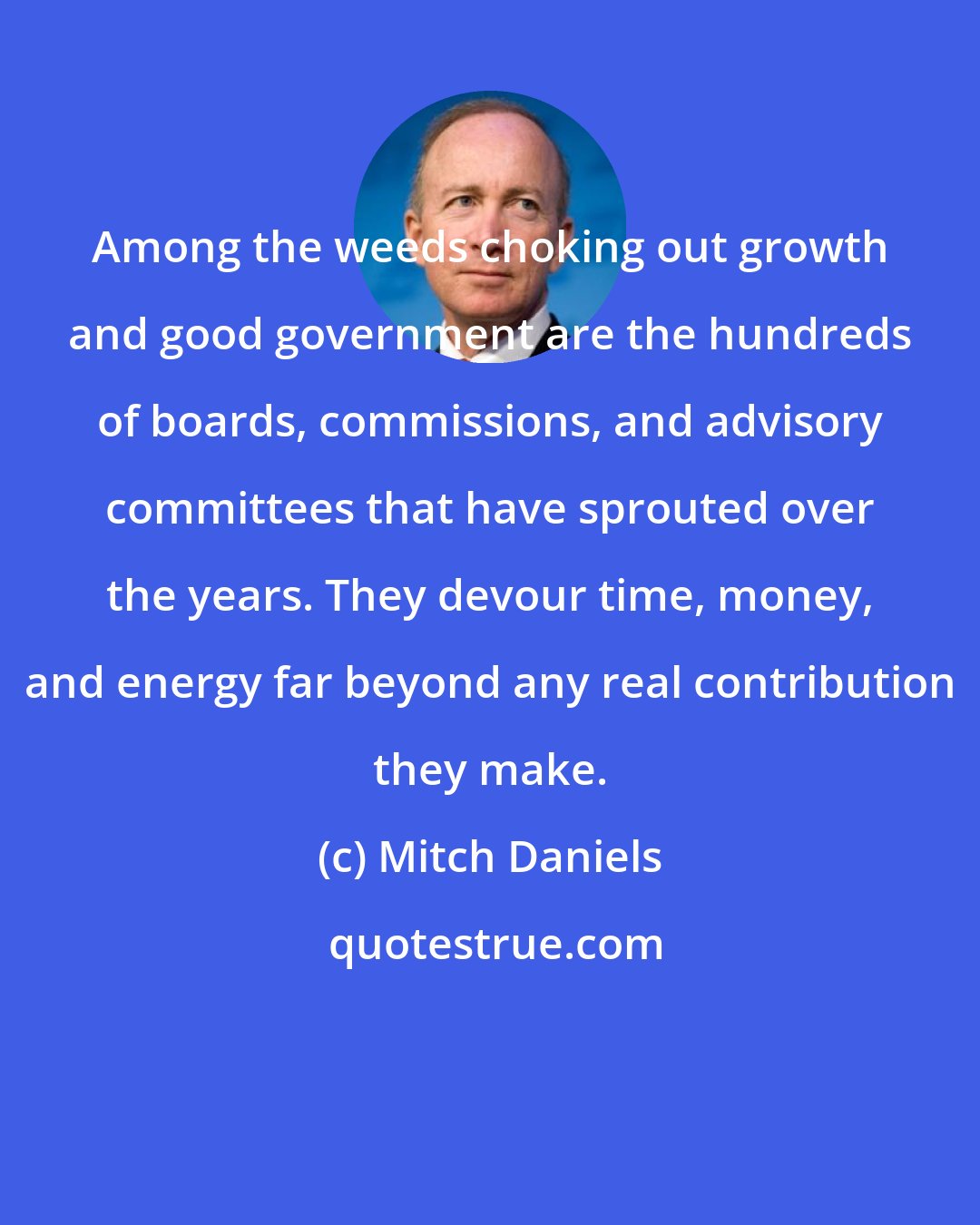 Mitch Daniels: Among the weeds choking out growth and good government are the hundreds of boards, commissions, and advisory committees that have sprouted over the years. They devour time, money, and energy far beyond any real contribution they make.