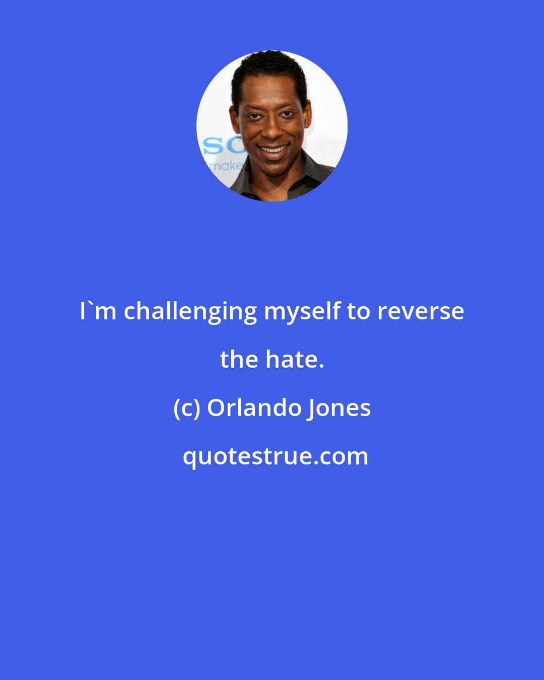 Orlando Jones: I'm challenging myself to reverse the hate.