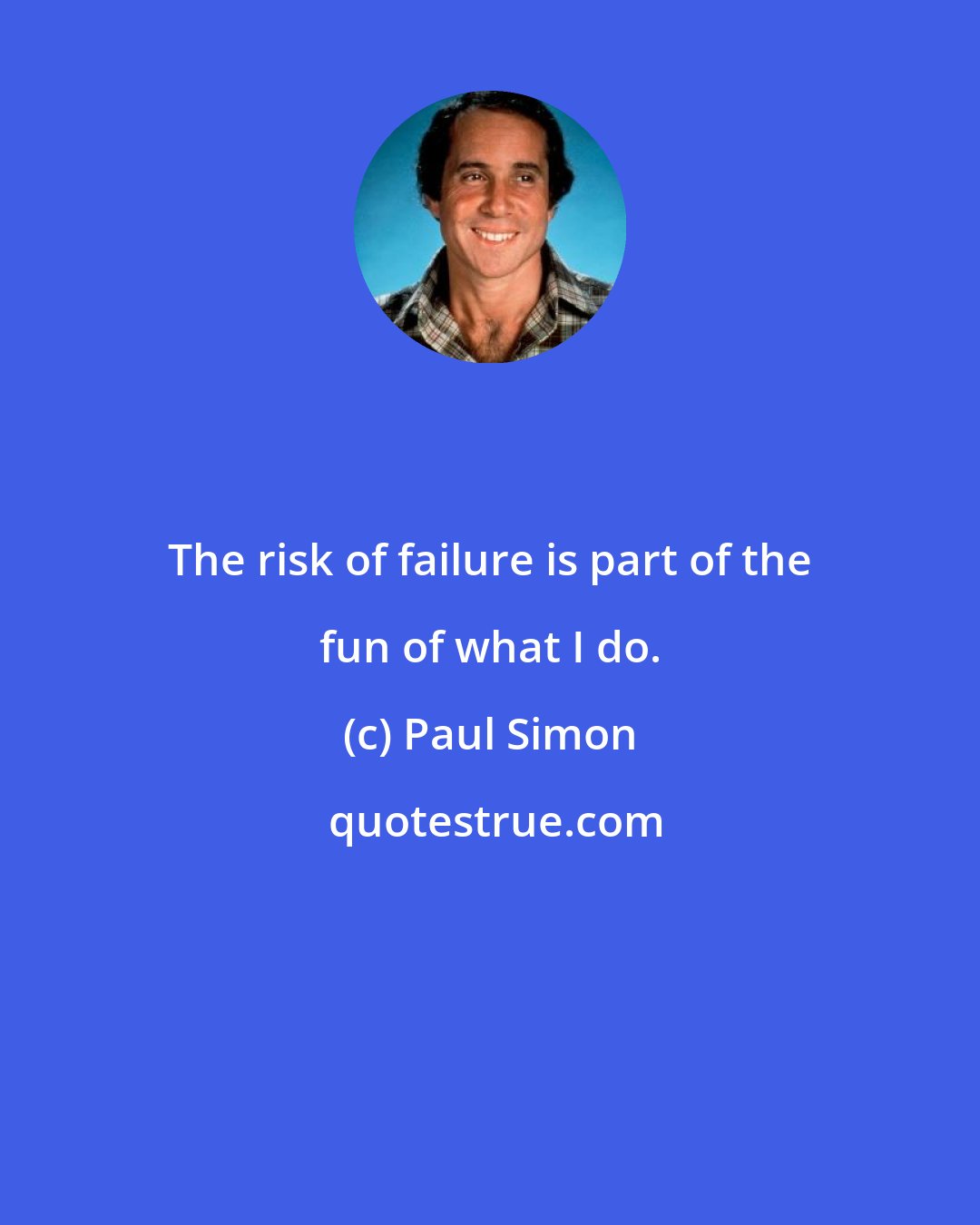 Paul Simon: The risk of failure is part of the fun of what I do.