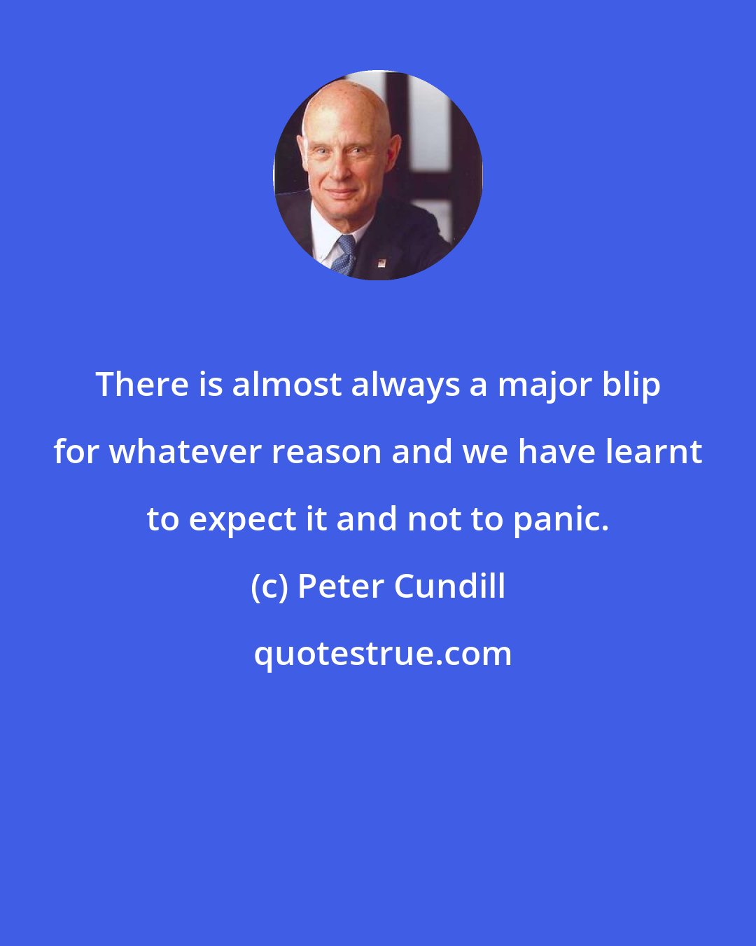 Peter Cundill: There is almost always a major blip for whatever reason and we have learnt to expect it and not to panic.