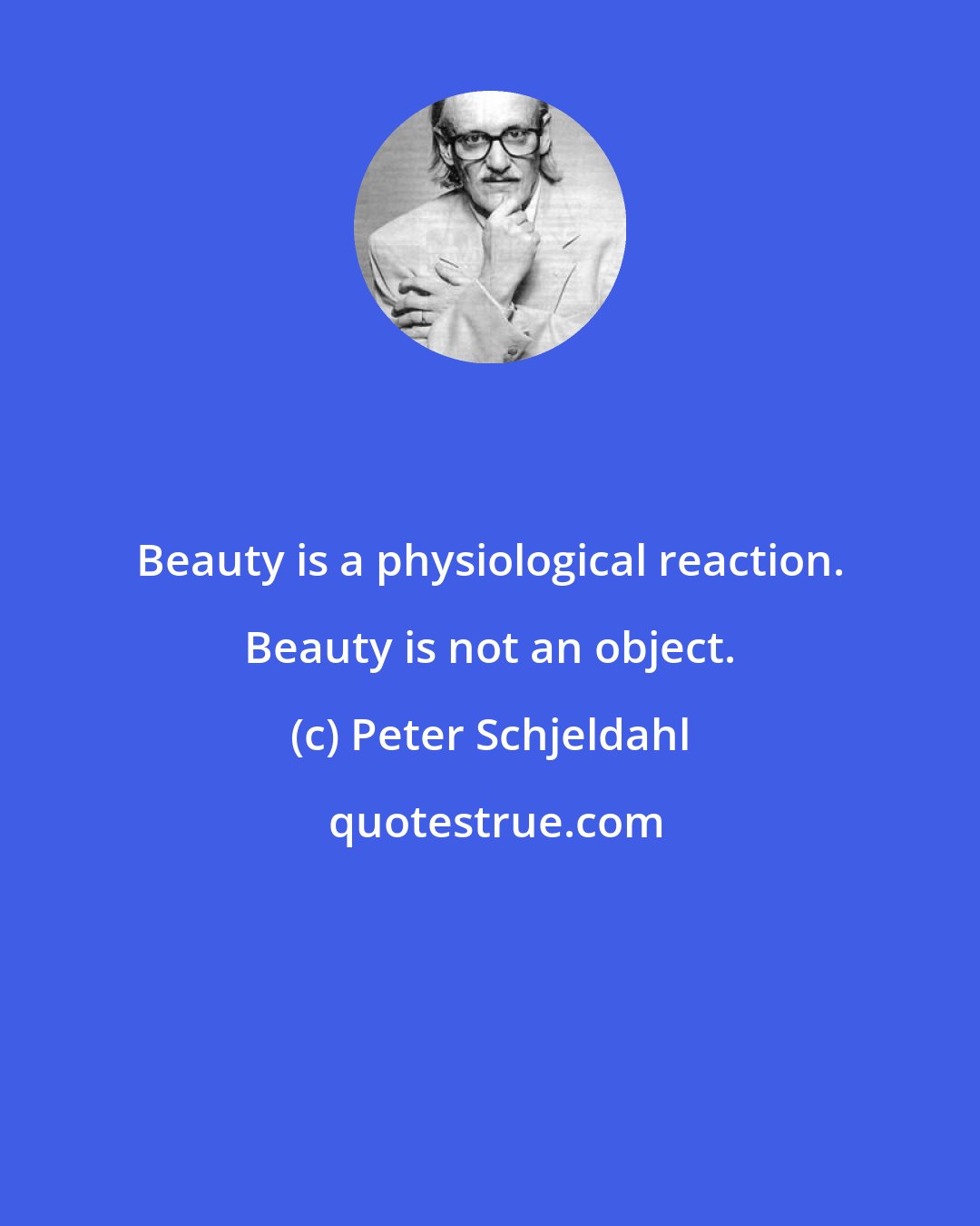 Peter Schjeldahl: Beauty is a physiological reaction. Beauty is not an object.