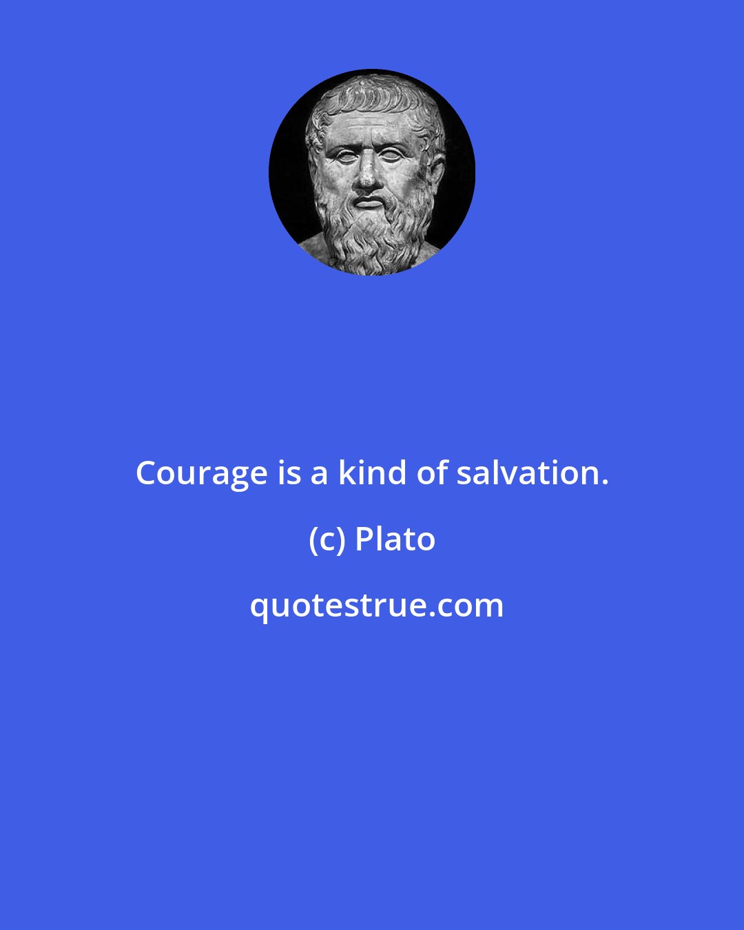 Plato: Courage is a kind of salvation.