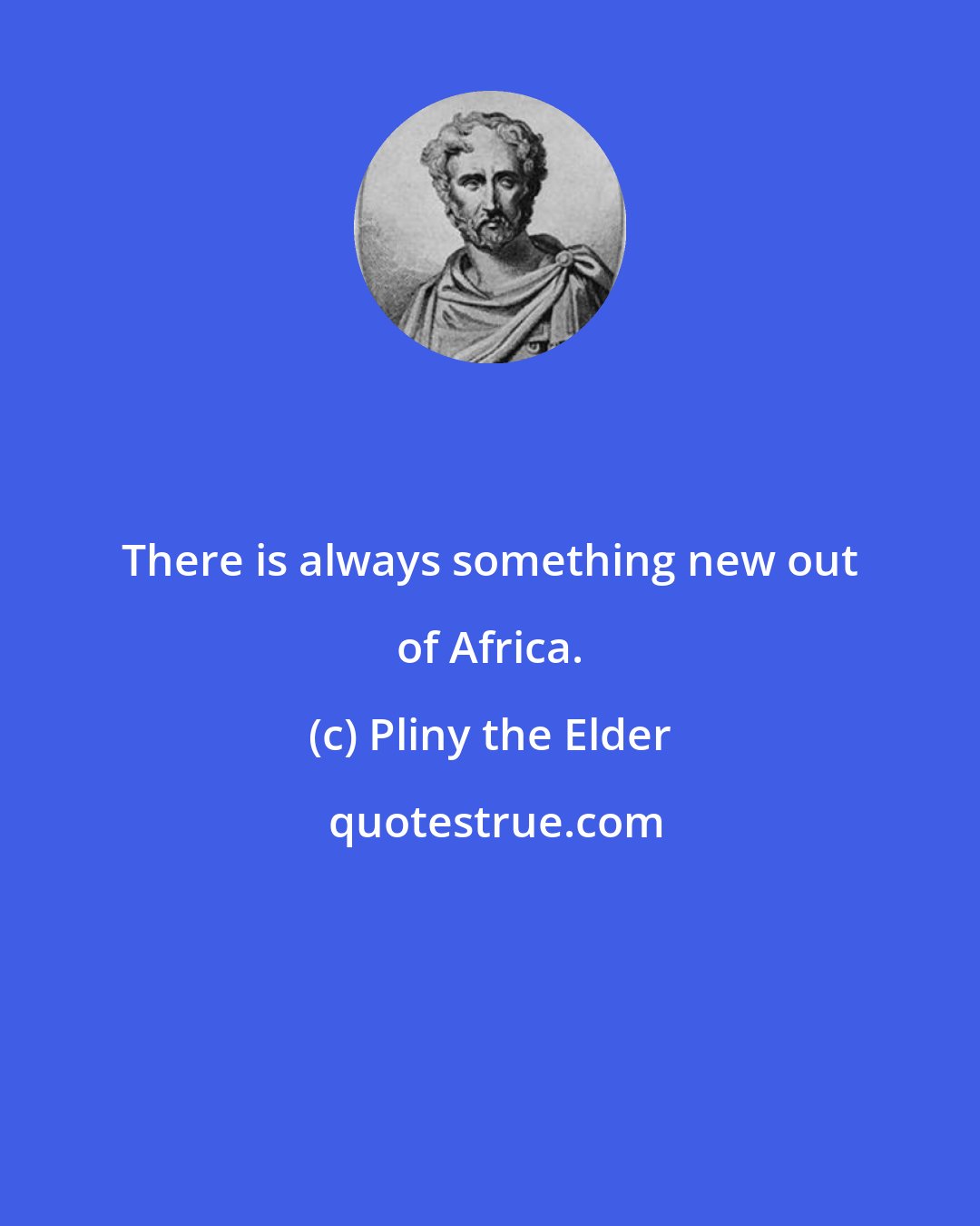 Pliny the Elder: There is always something new out of Africa.