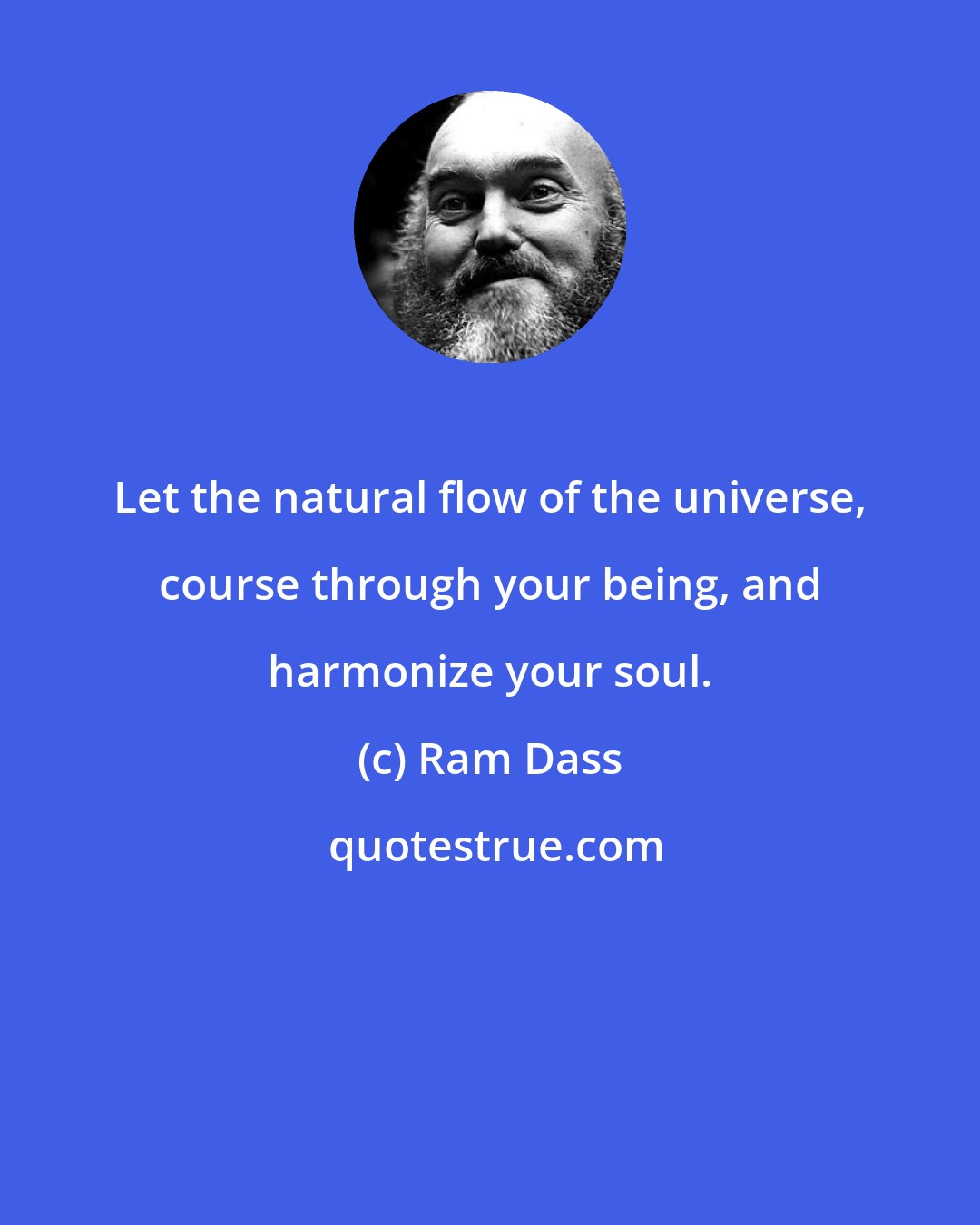 Ram Dass: Let the natural flow of the universe, course through your being, and harmonize your soul.