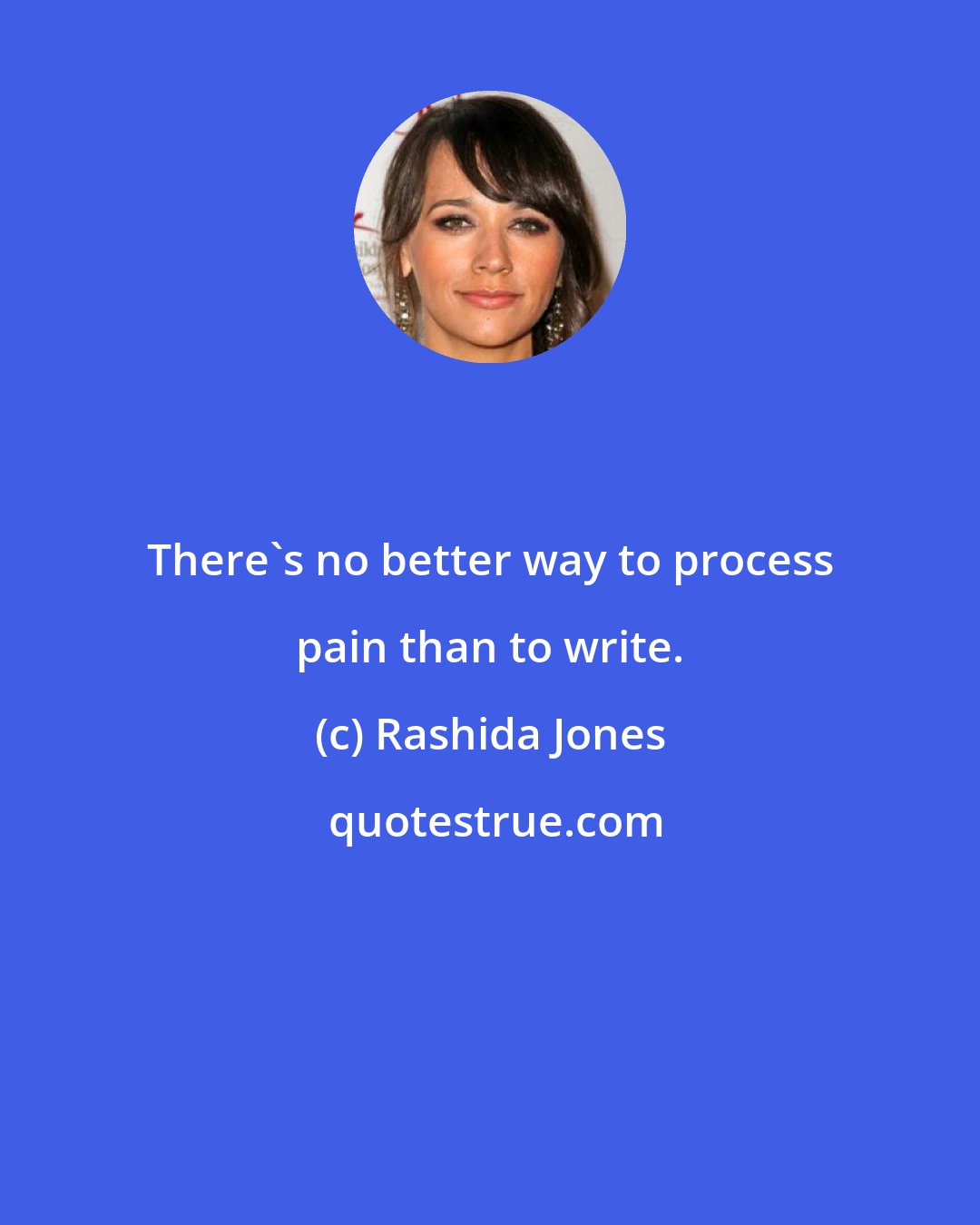 Rashida Jones: There's no better way to process pain than to write.