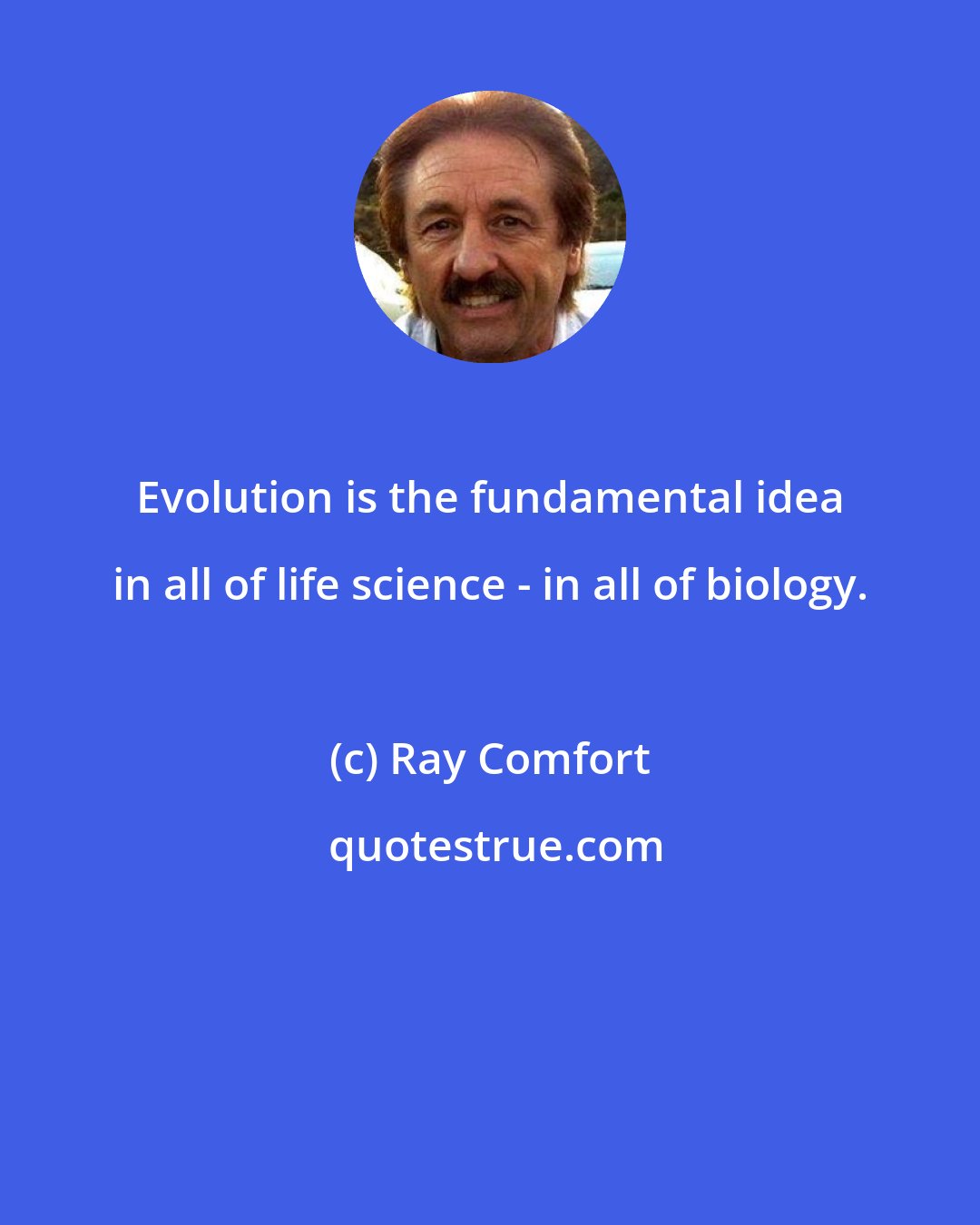 Ray Comfort: Evolution is the fundamental idea in all of life science - in all of biology.