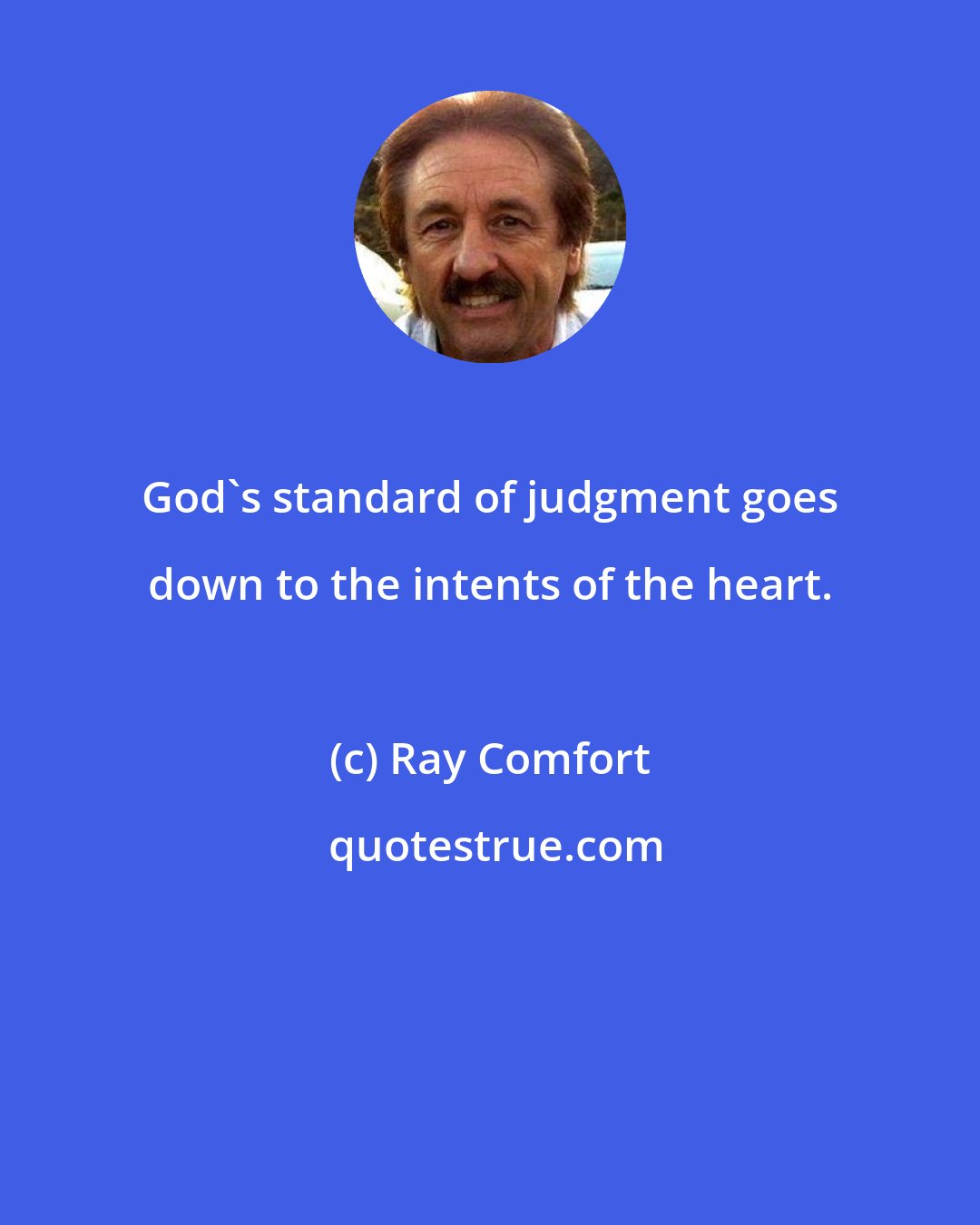 Ray Comfort: God's standard of judgment goes down to the intents of the heart.