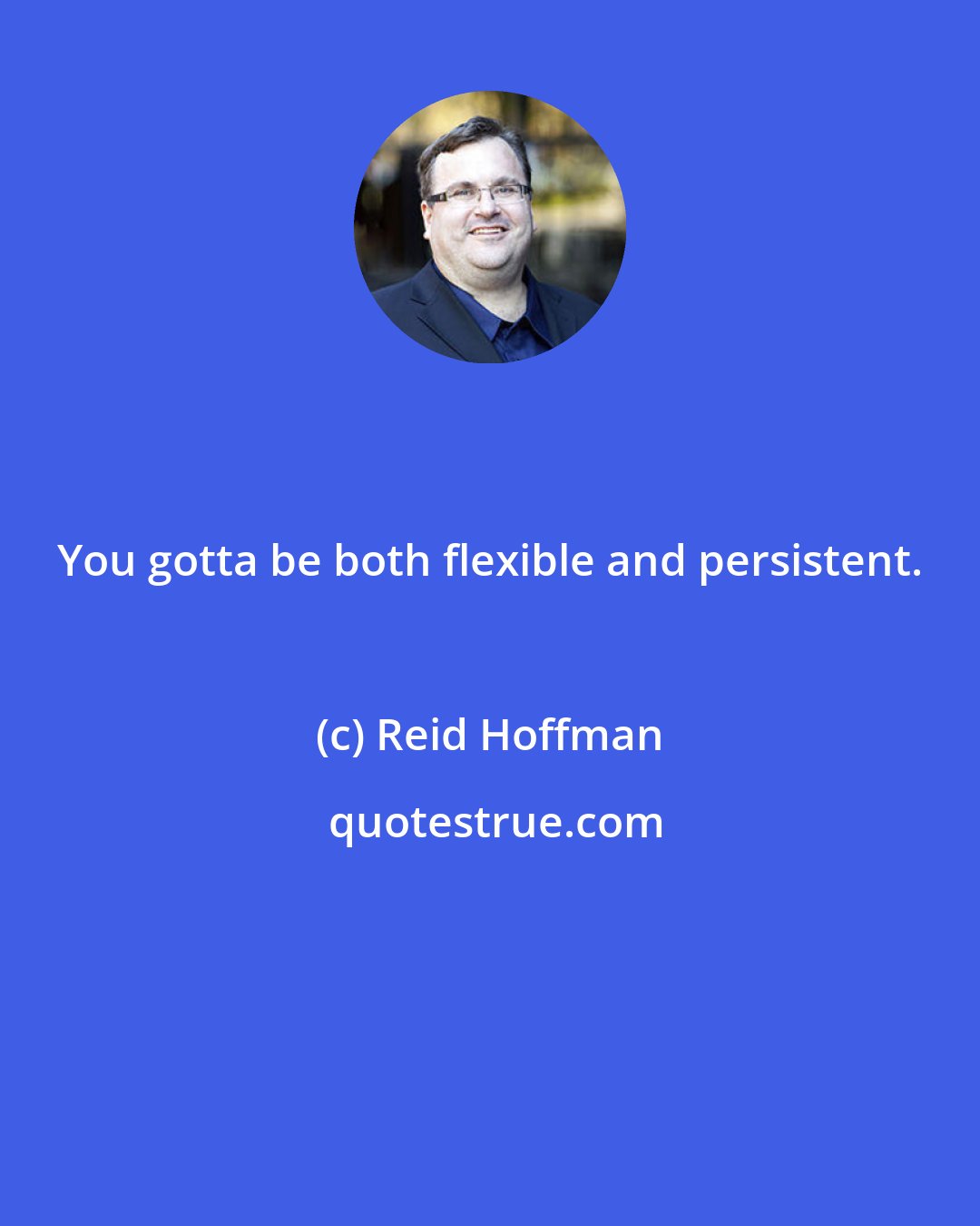 Reid Hoffman: You gotta be both flexible and persistent.