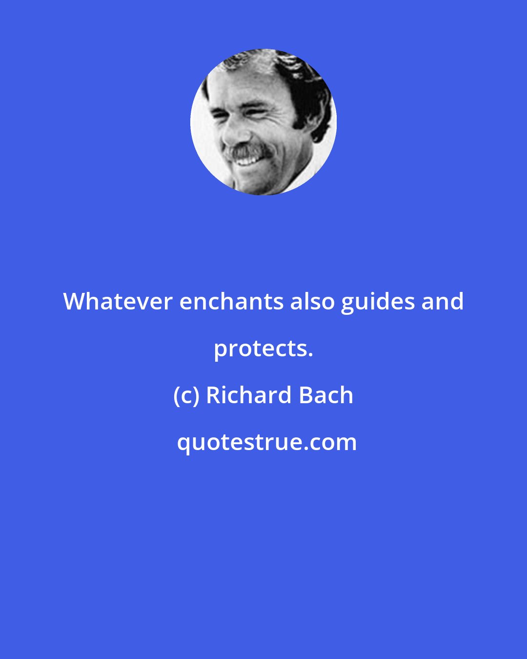 Richard Bach: Whatever enchants also guides and protects.