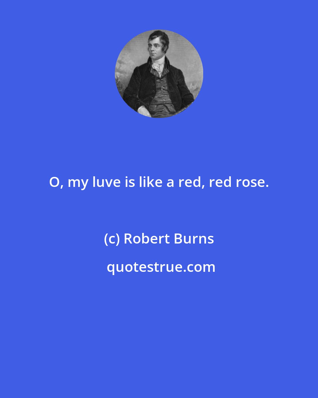 Robert Burns: O, my luve is like a red, red rose.