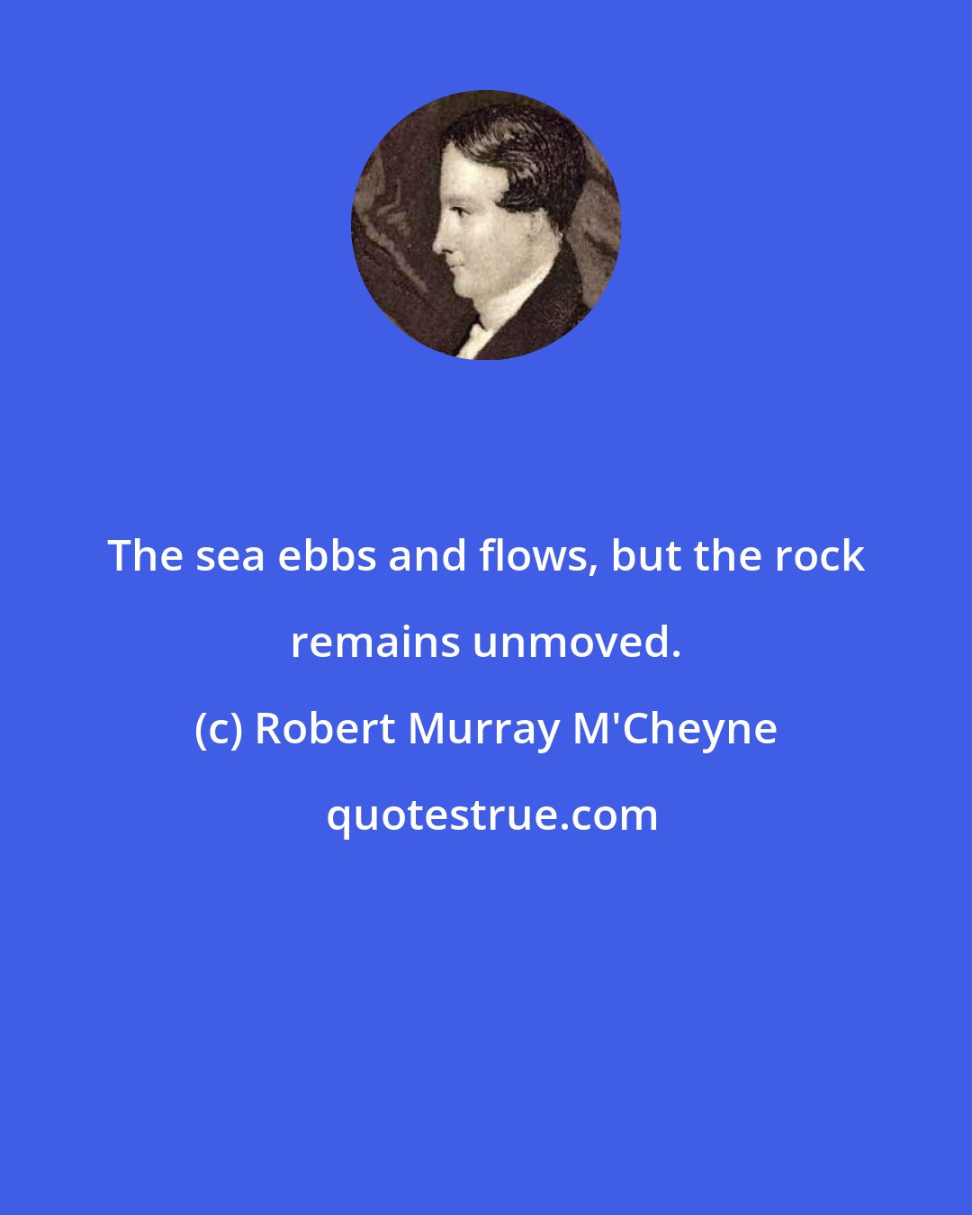 Robert Murray M'Cheyne: The sea ebbs and flows, but the rock remains unmoved.