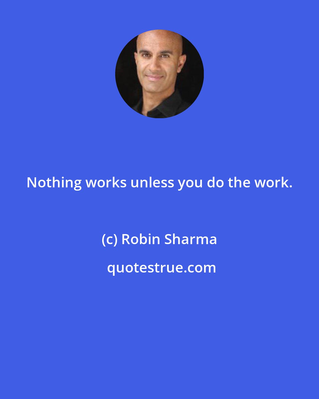 Robin Sharma: Nothing works unless you do the work.