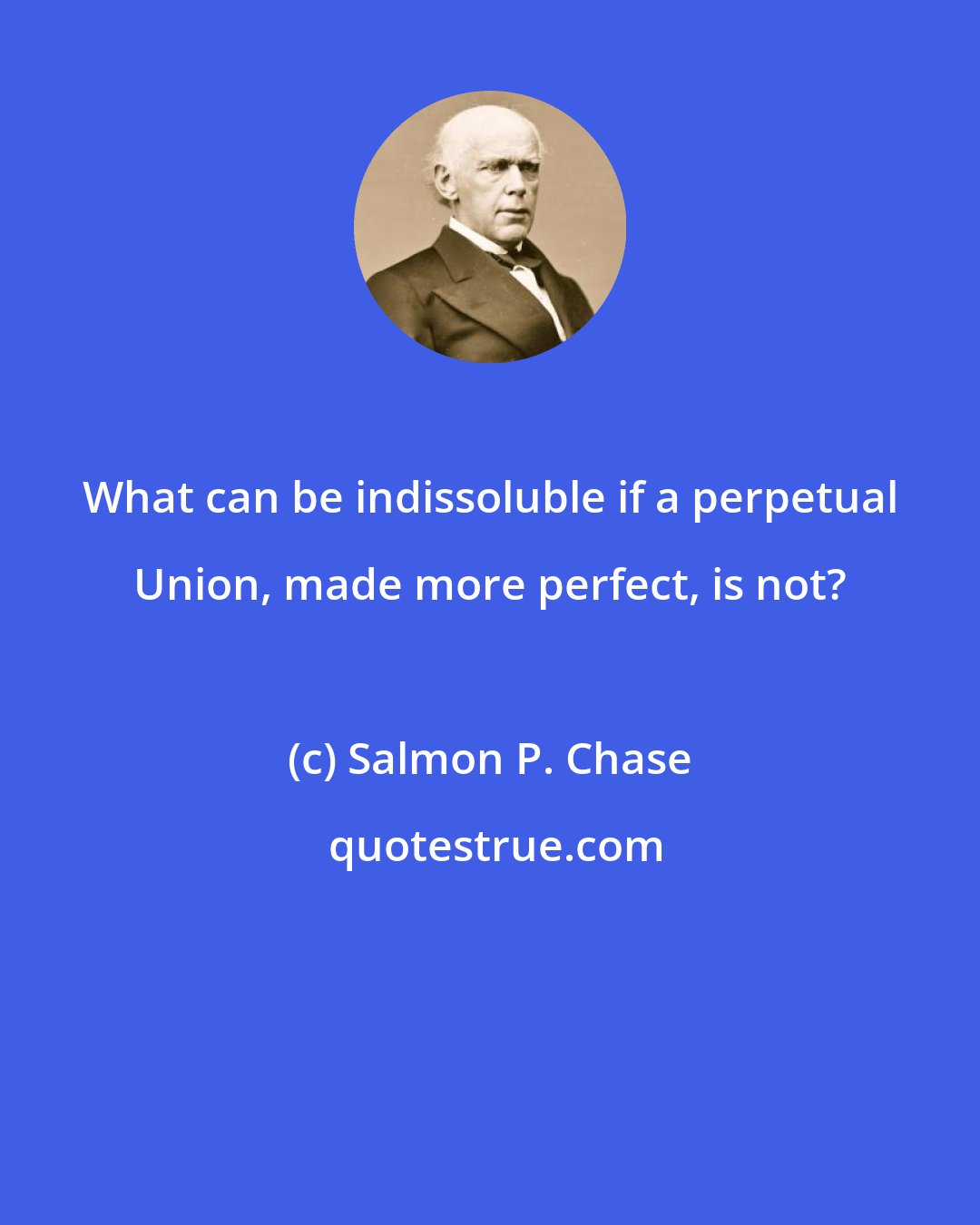 Salmon P. Chase: What can be indissoluble if a perpetual Union, made more perfect, is not?