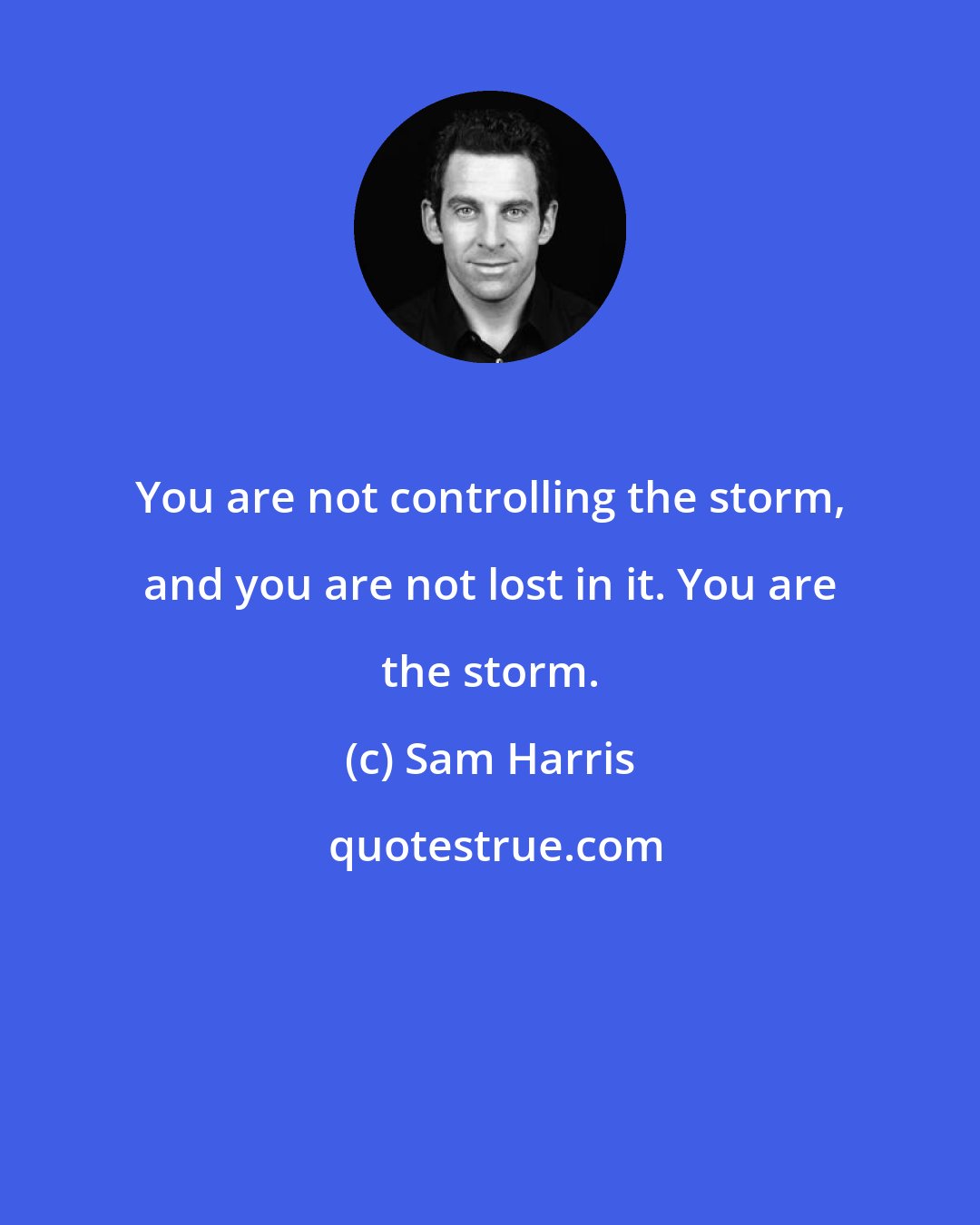 Sam Harris: You are not controlling the storm, and you are not lost in it. You are the storm.