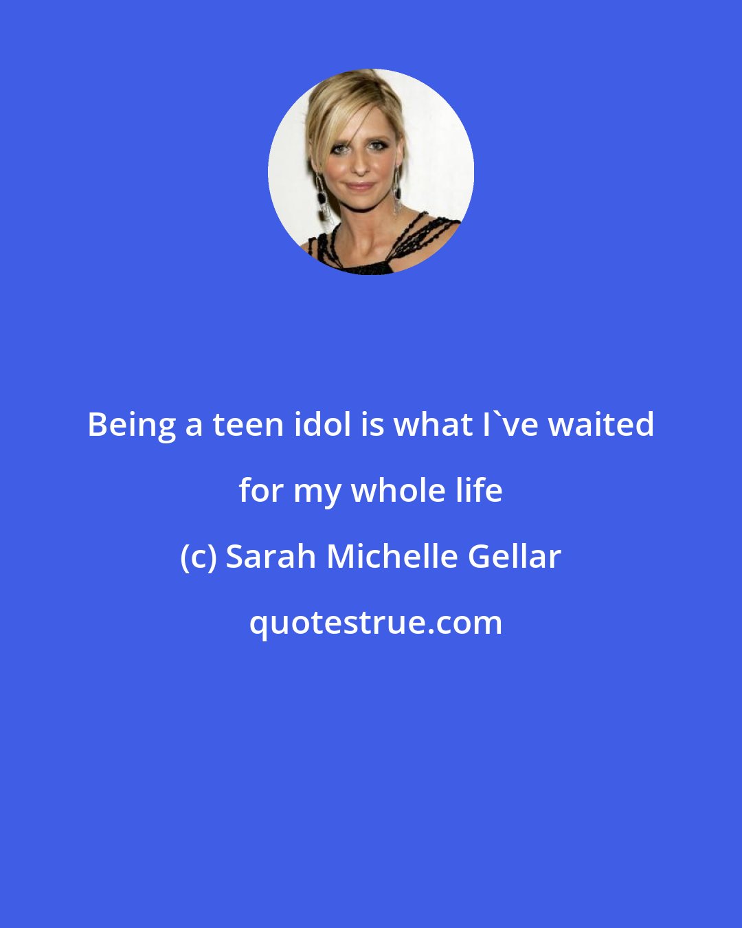 Sarah Michelle Gellar: Being a teen idol is what I've waited for my whole life