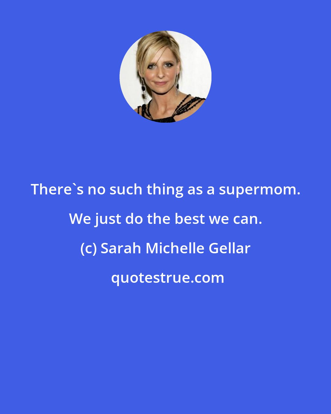 Sarah Michelle Gellar: There's no such thing as a supermom. We just do the best we can.