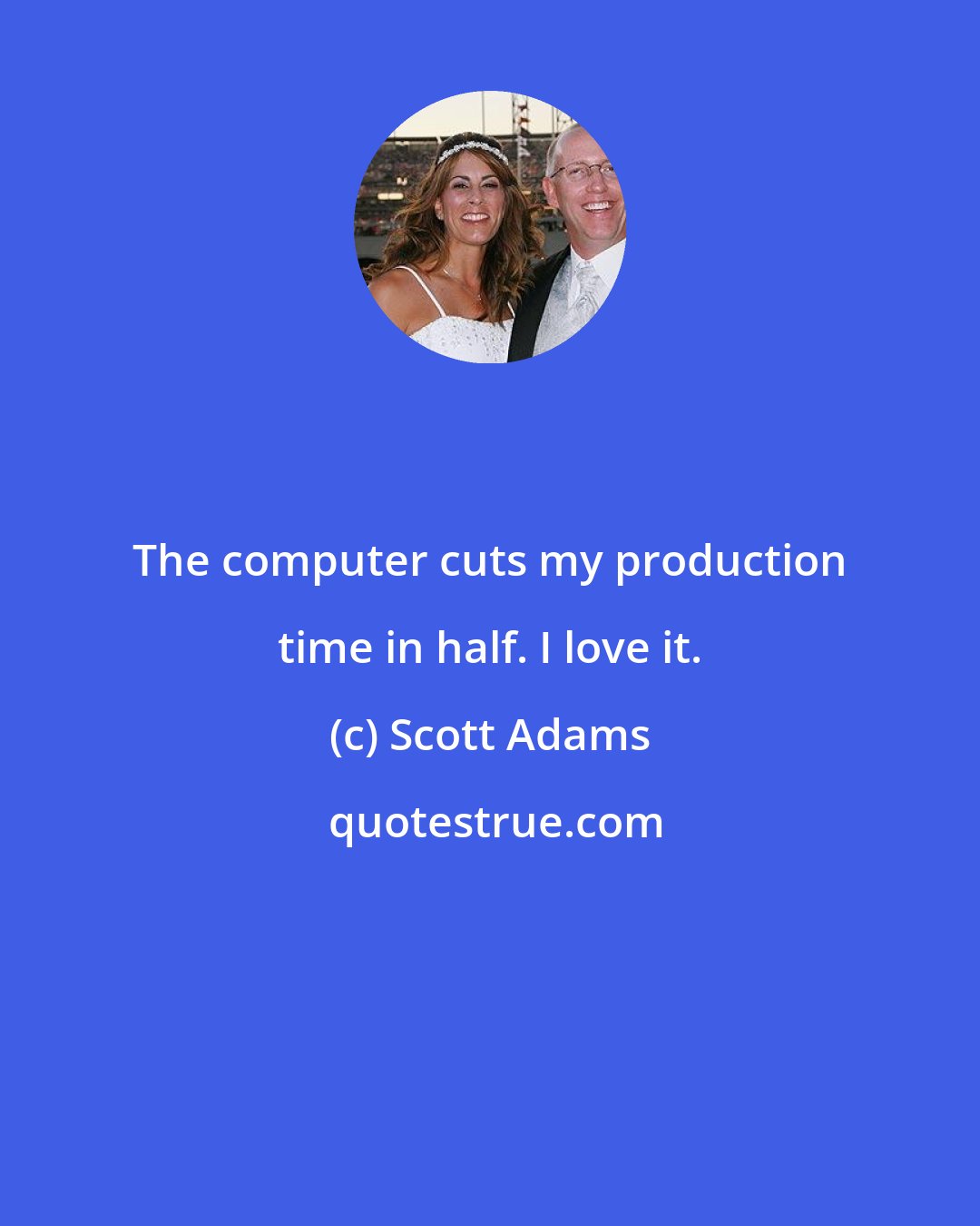 Scott Adams: The computer cuts my production time in half. I love it.