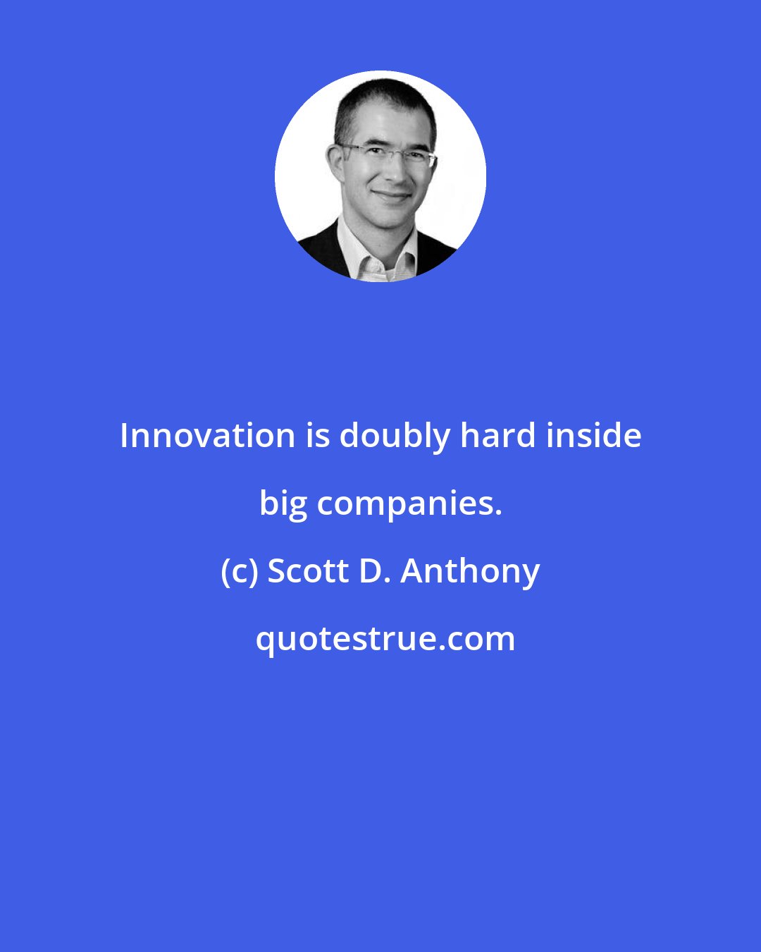 Scott D. Anthony: Innovation is doubly hard inside big companies.