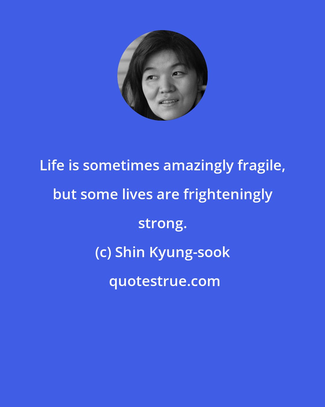 Shin Kyung-sook: Life is sometimes amazingly fragile, but some lives are frighteningly strong.