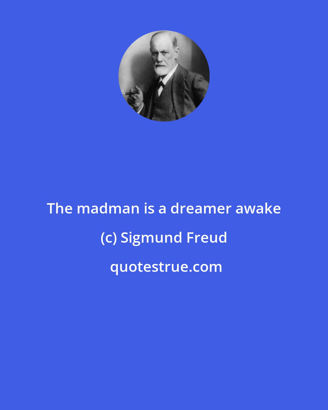 Sigmund Freud: The madman is a dreamer awake