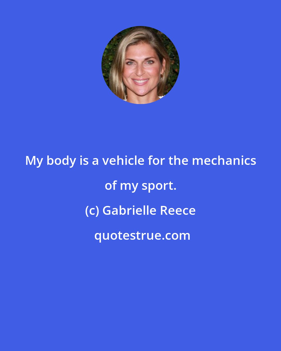 Gabrielle Reece: My body is a vehicle for the mechanics of my sport.