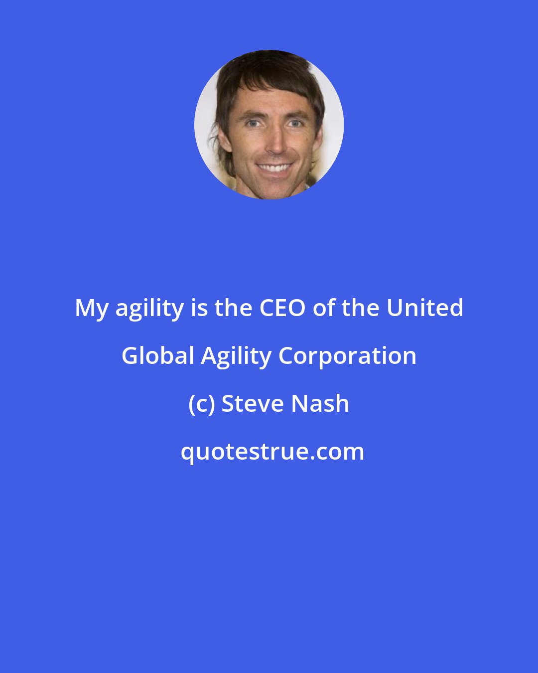 Steve Nash: My agility is the CEO of the United Global Agility Corporation