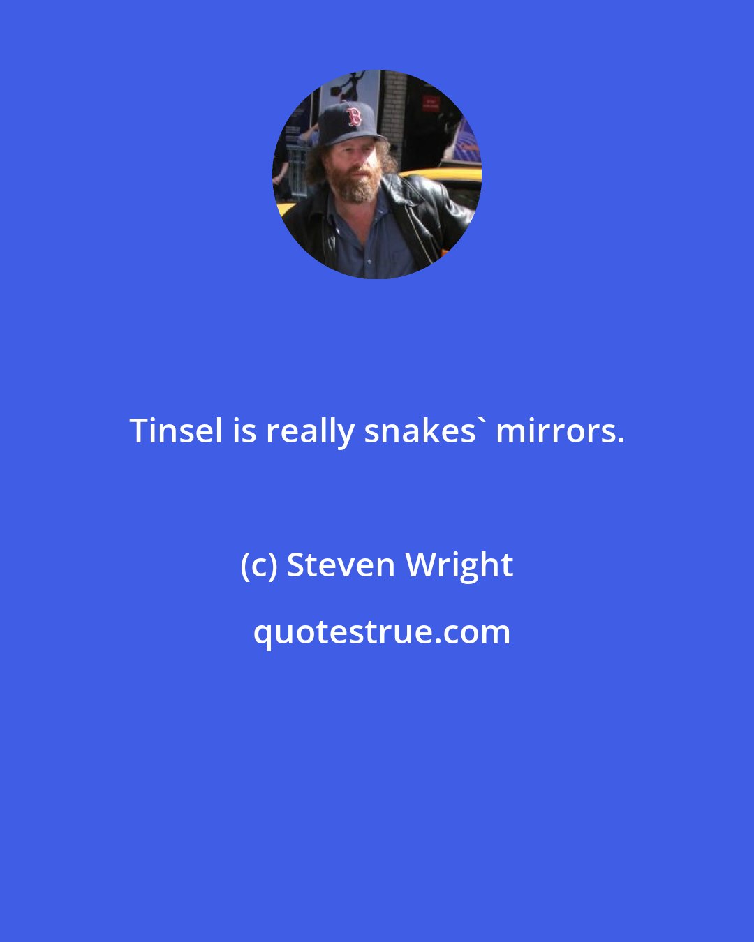 Steven Wright: Tinsel is really snakes' mirrors.