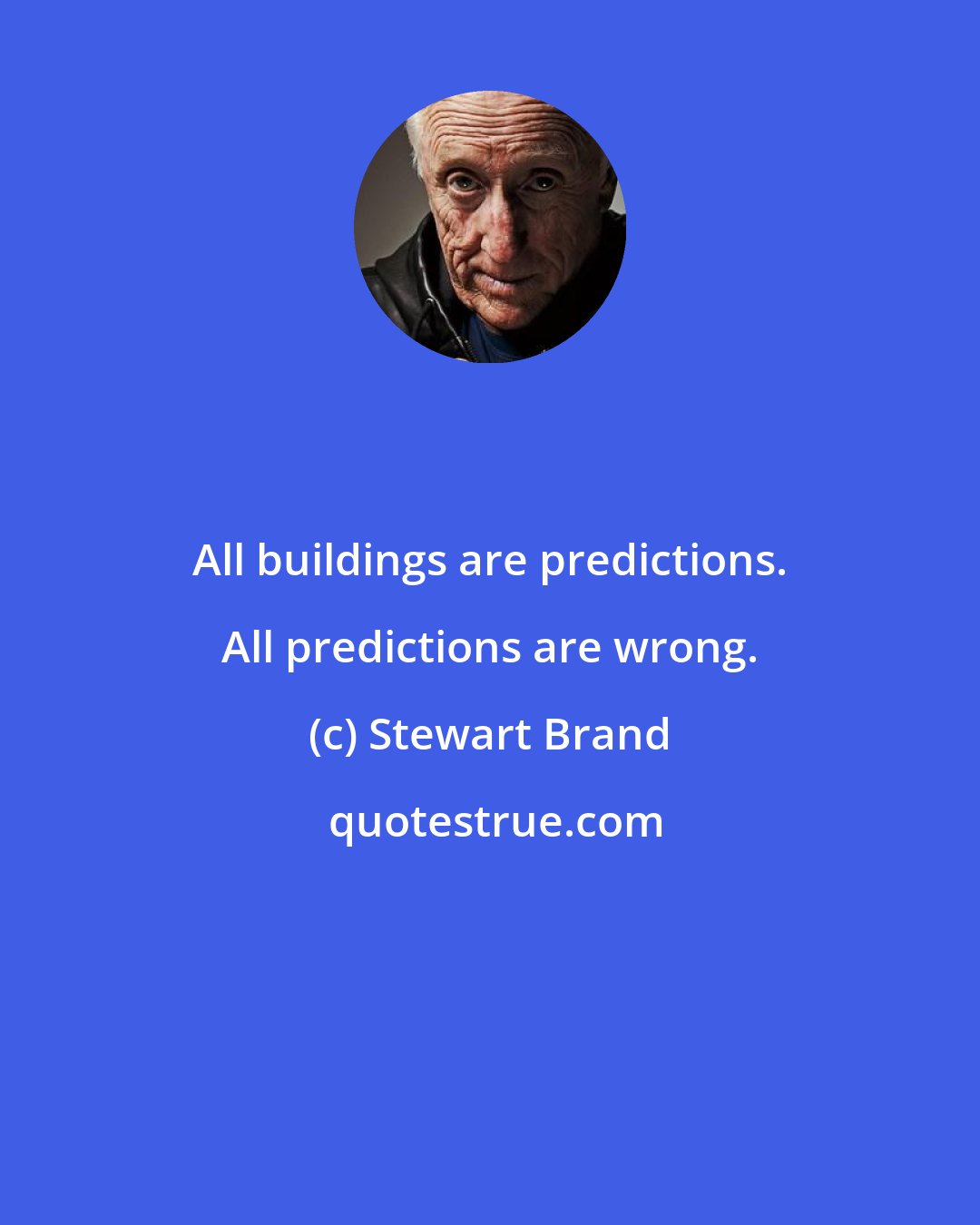 Stewart Brand: All buildings are predictions. All predictions are wrong.