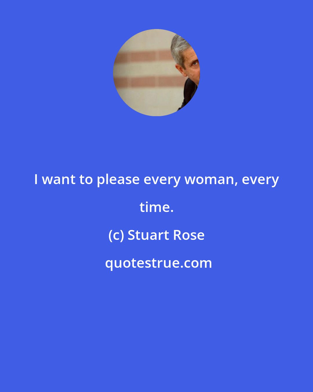 Stuart Rose: I want to please every woman, every time.