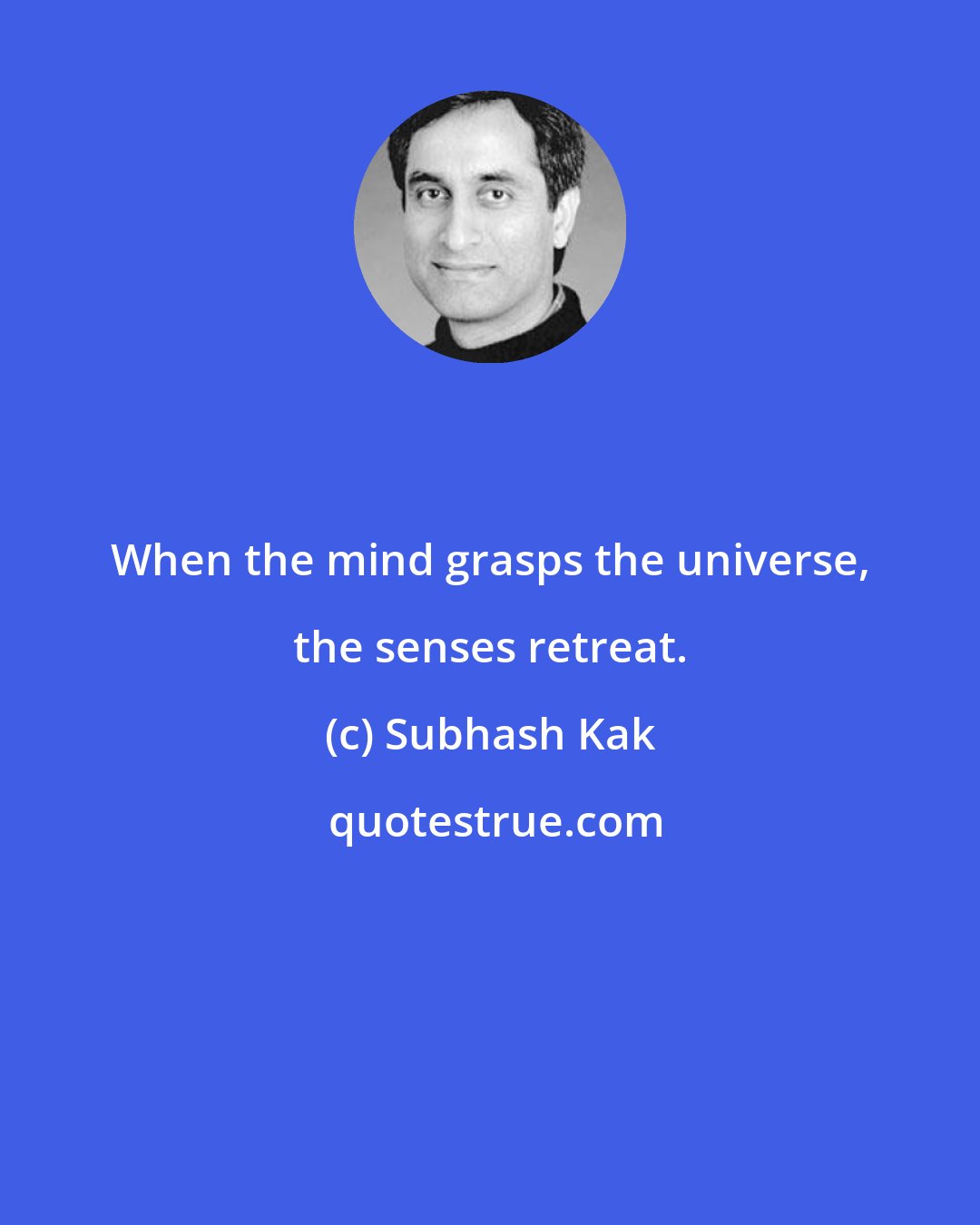 Subhash Kak: When the mind grasps the universe, the senses retreat.