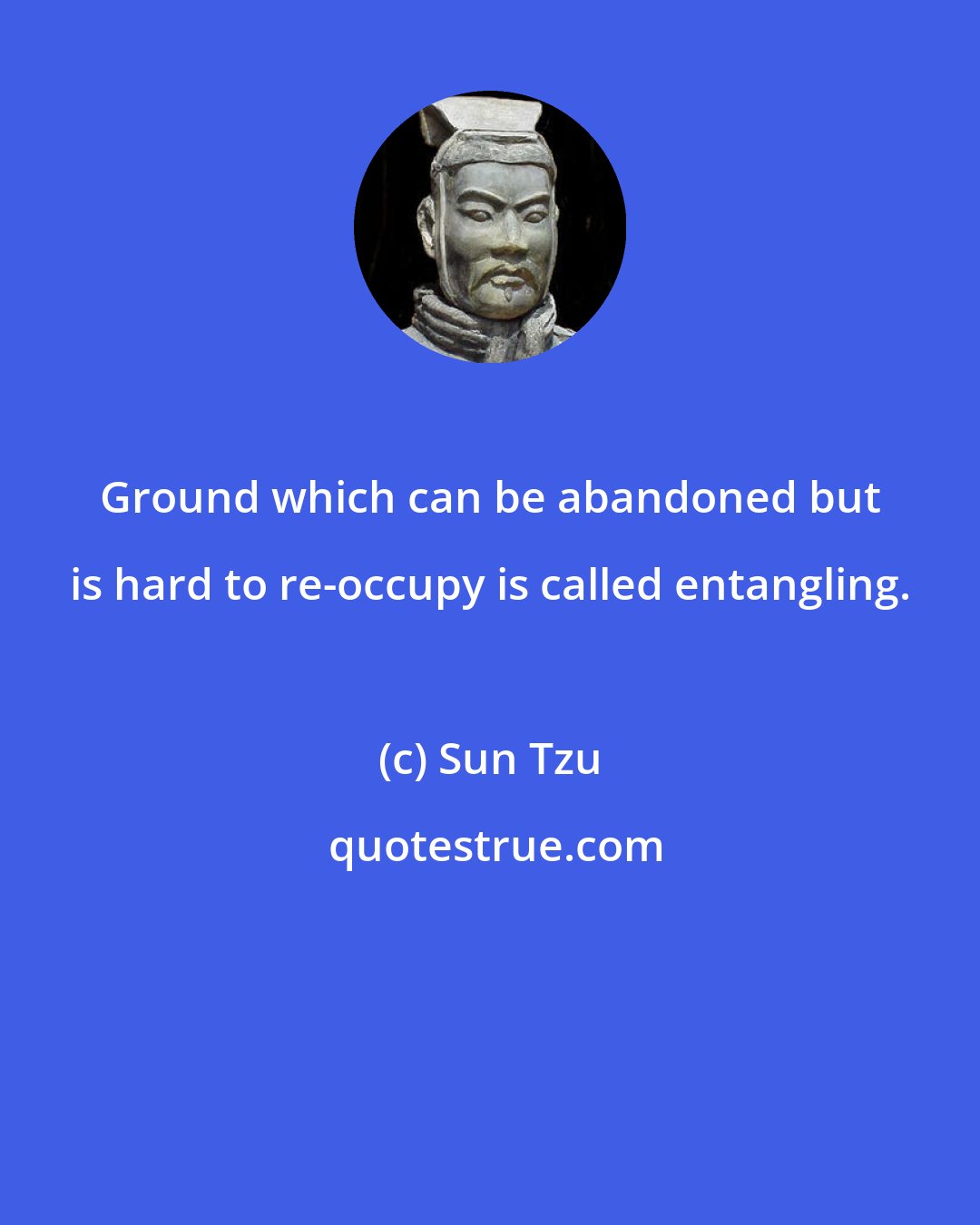 Sun Tzu: Ground which can be abandoned but is hard to re-occupy is called entangling.