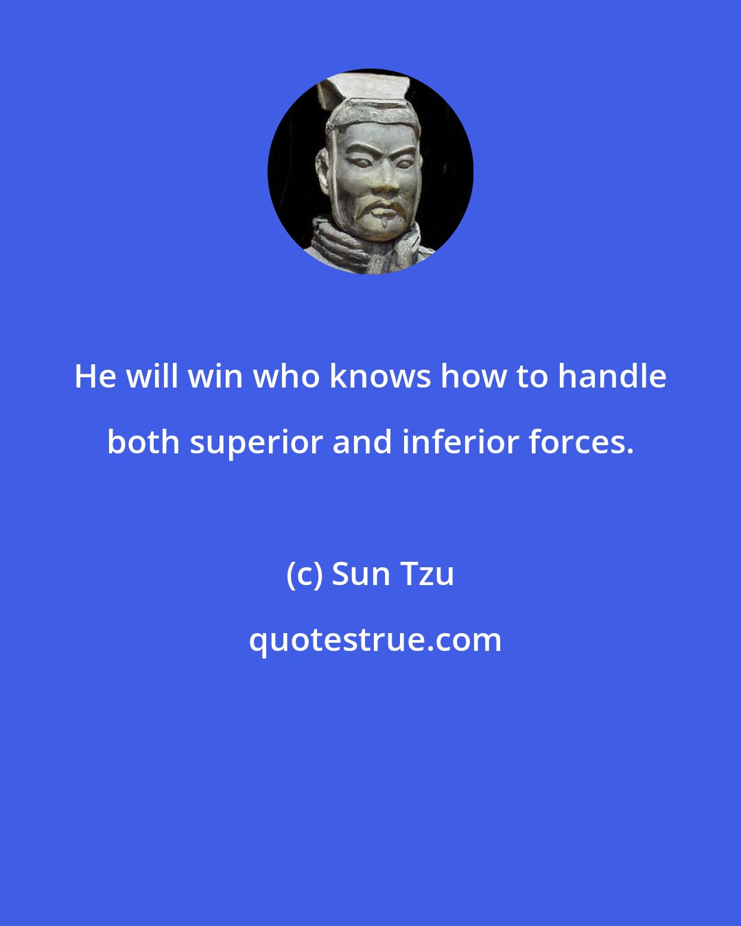 Sun Tzu: He will win who knows how to handle both superior and inferior forces.