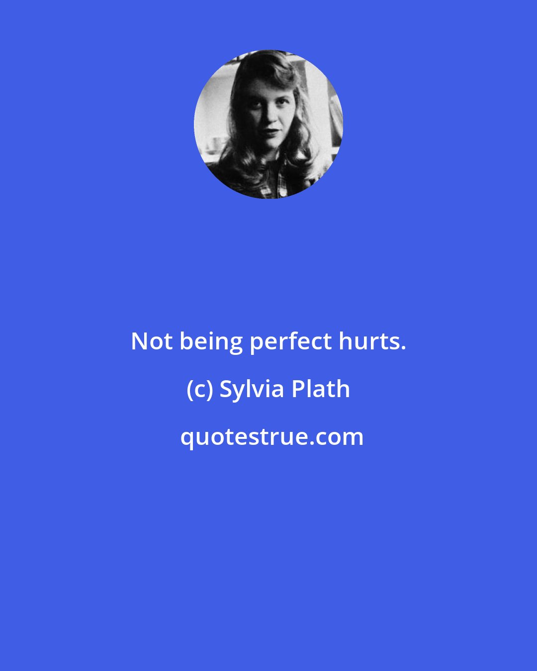 Sylvia Plath: Not being perfect hurts.