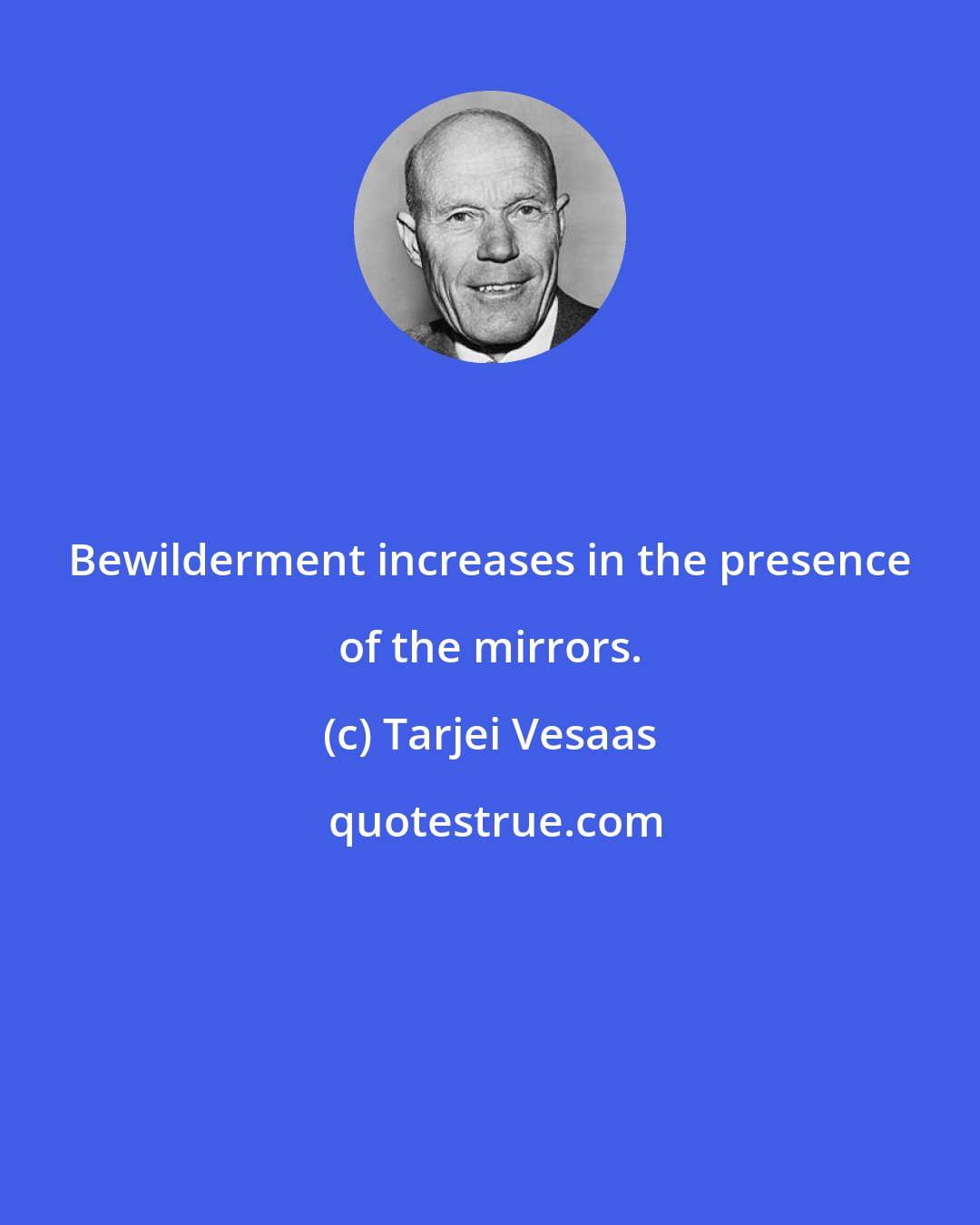 Tarjei Vesaas: Bewilderment increases in the presence of the mirrors.