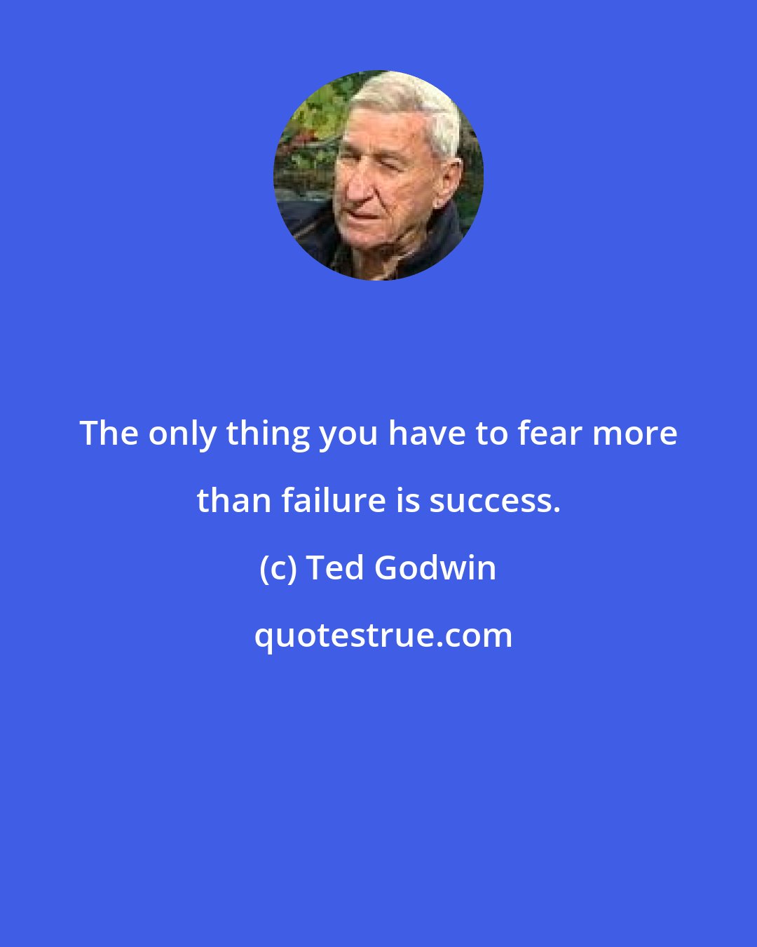 Ted Godwin: The only thing you have to fear more than failure is success.