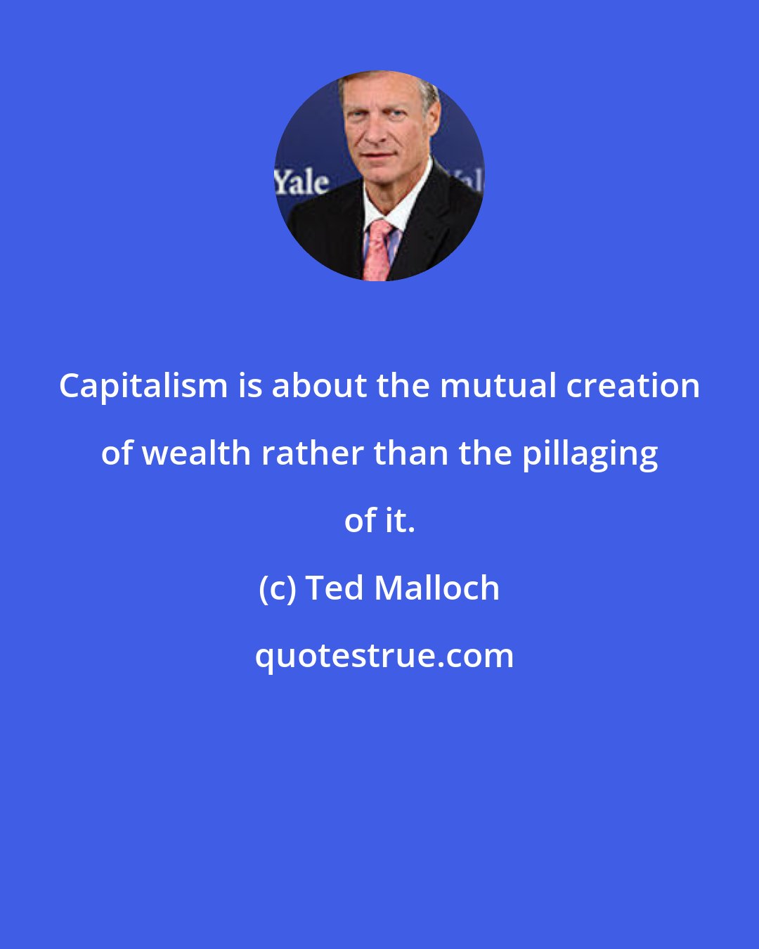 Ted Malloch: Capitalism is about the mutual creation of wealth rather than the pillaging of it.