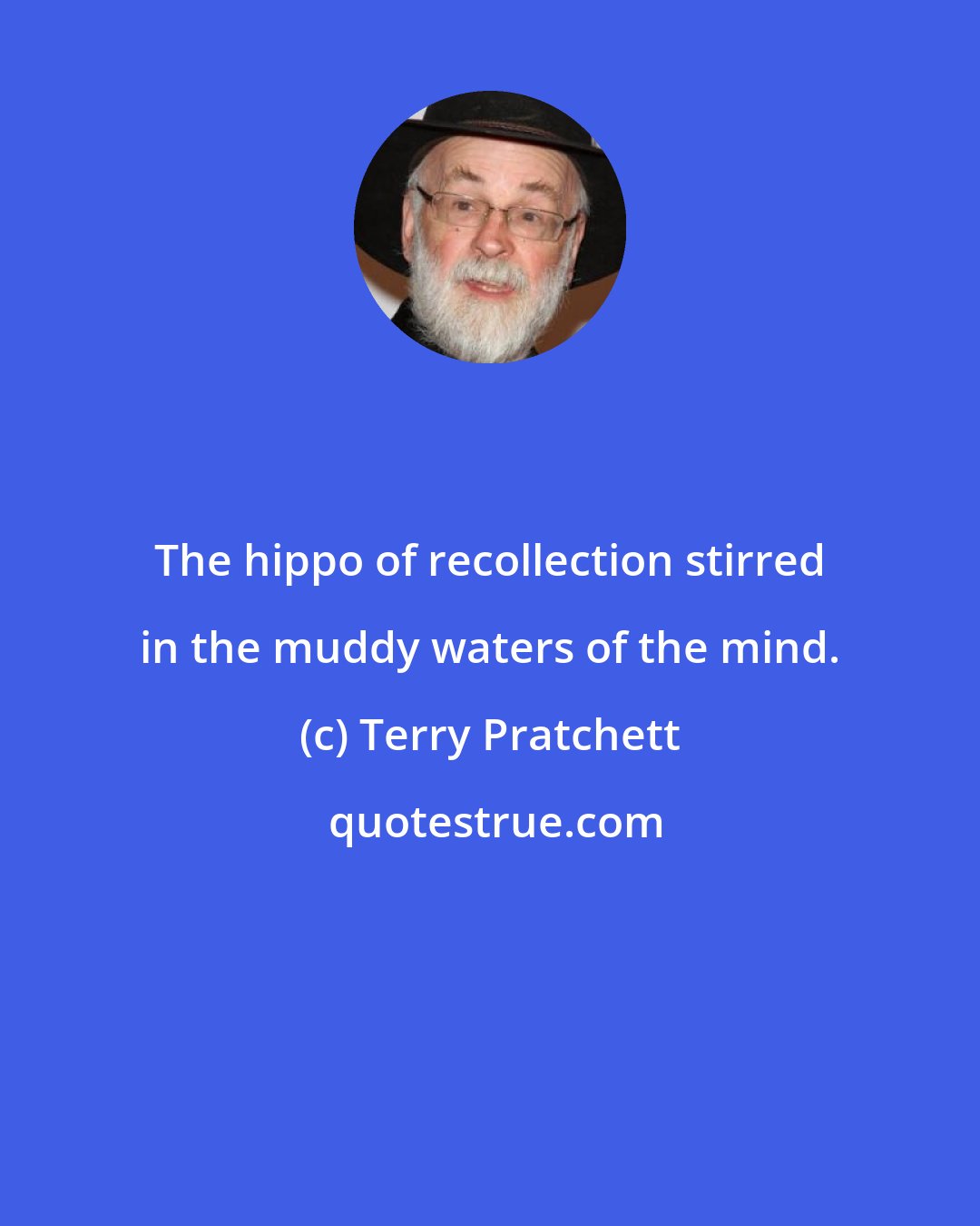 Terry Pratchett: The hippo of recollection stirred in the muddy waters of the mind.