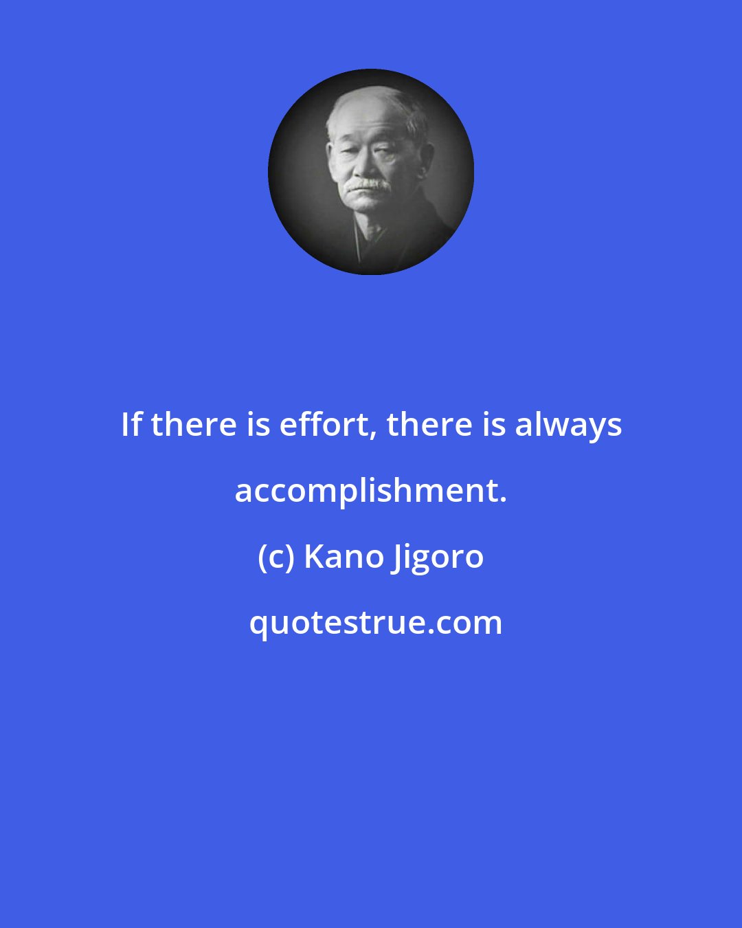 Kano Jigoro: If there is effort, there is always accomplishment.