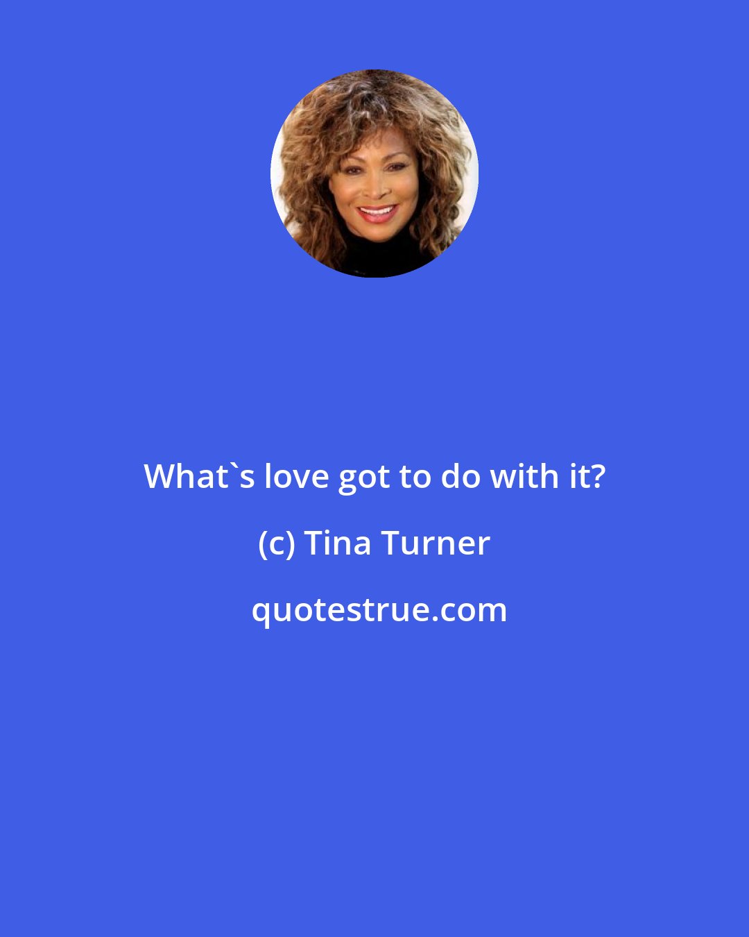 Tina Turner: What's love got to do with it?