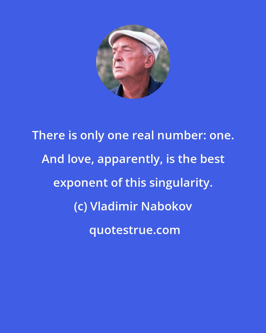 Vladimir Nabokov: There is only one real number: one. And love, apparently, is the best exponent of this singularity.