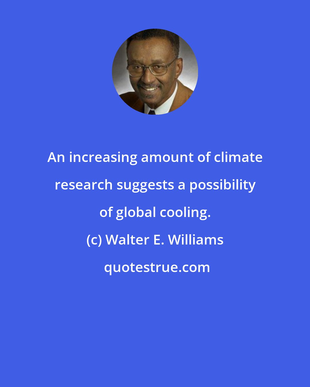 Walter E. Williams: An increasing amount of climate research suggests a possibility of global cooling.
