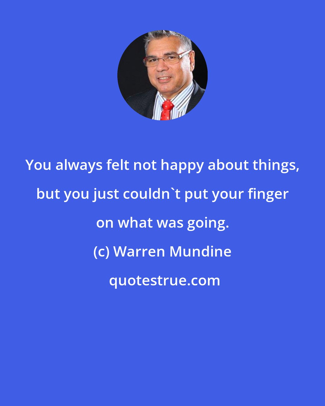 Warren Mundine: You always felt not happy about things, but you just couldn't put your finger on what was going.