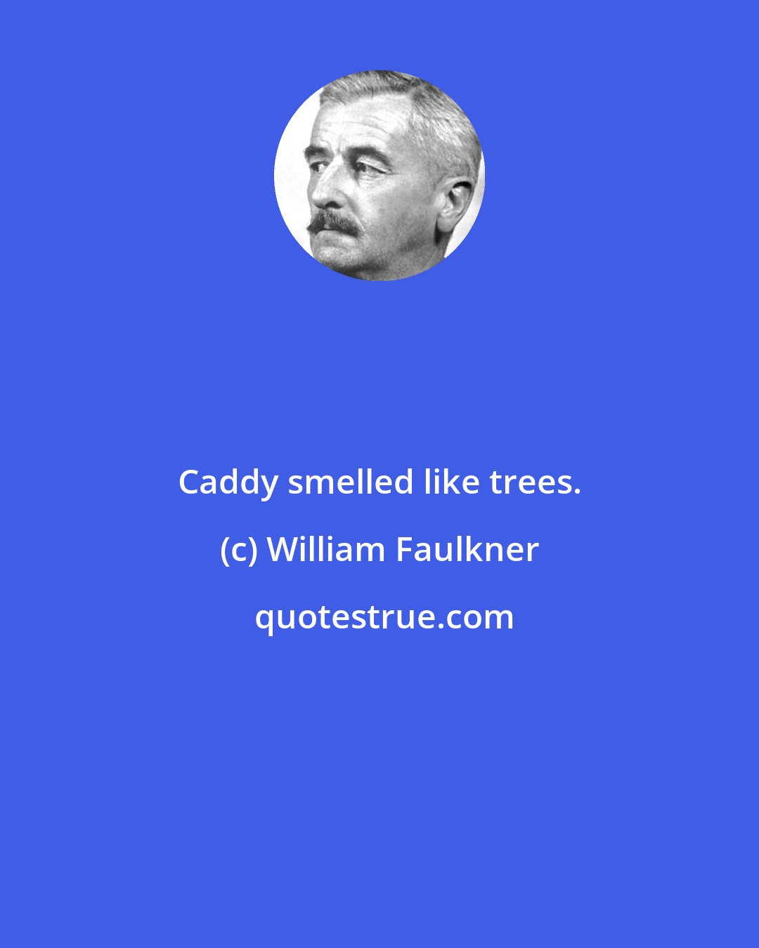 William Faulkner: Caddy smelled like trees.