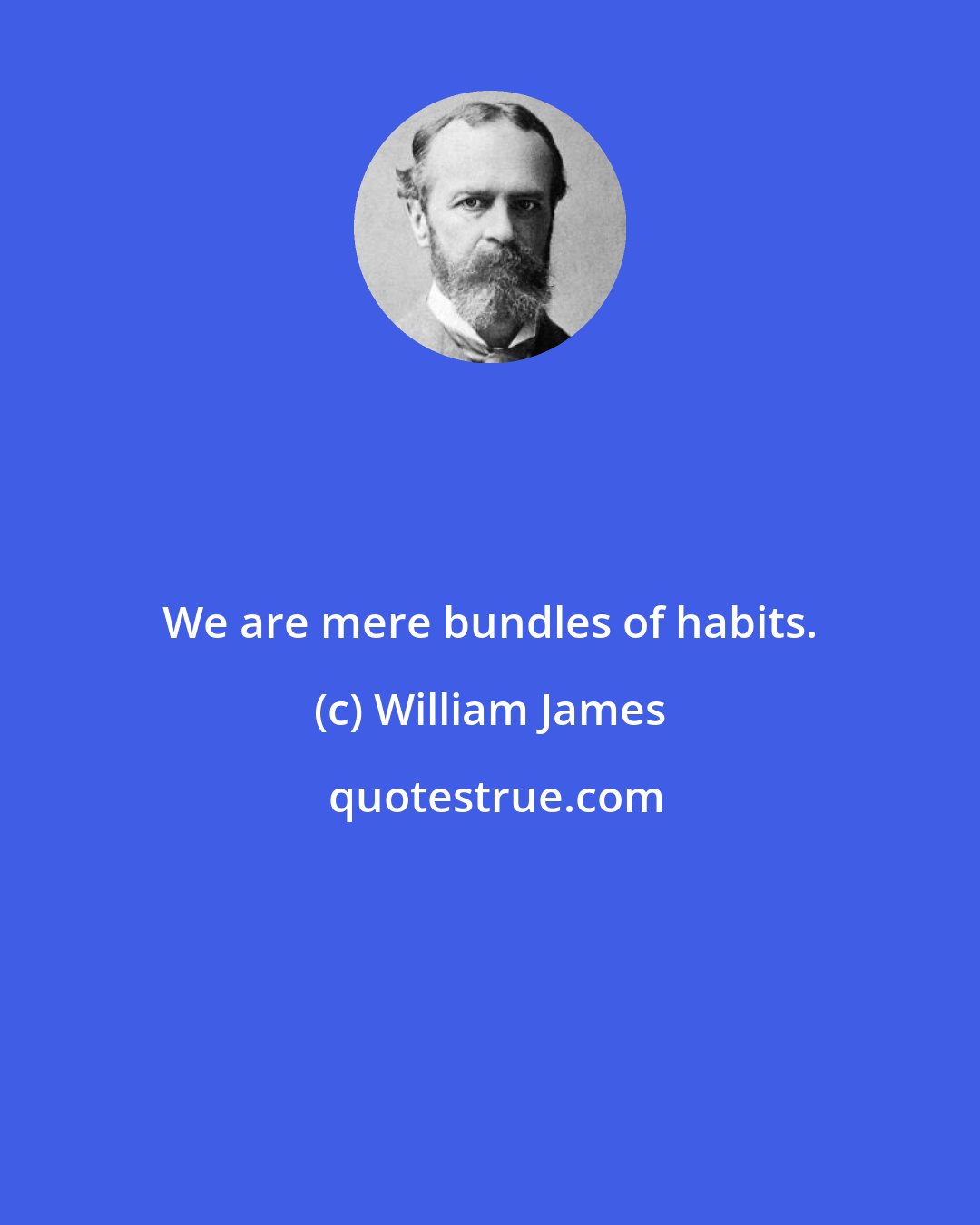 William James: We are mere bundles of habits.