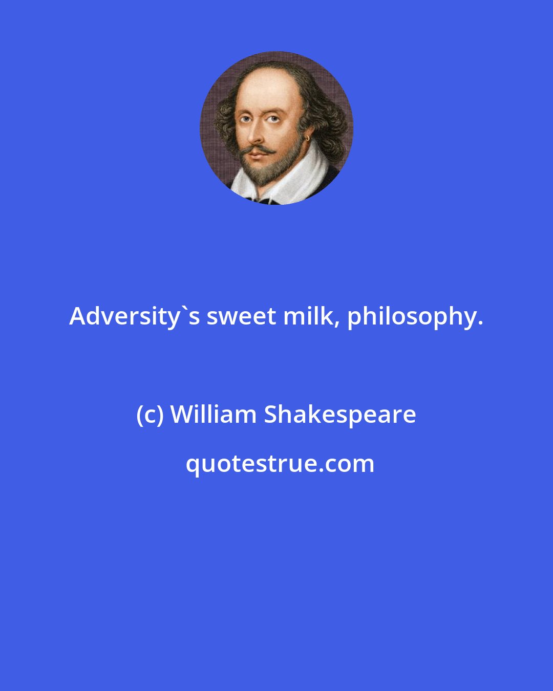 William Shakespeare: Adversity's sweet milk, philosophy.