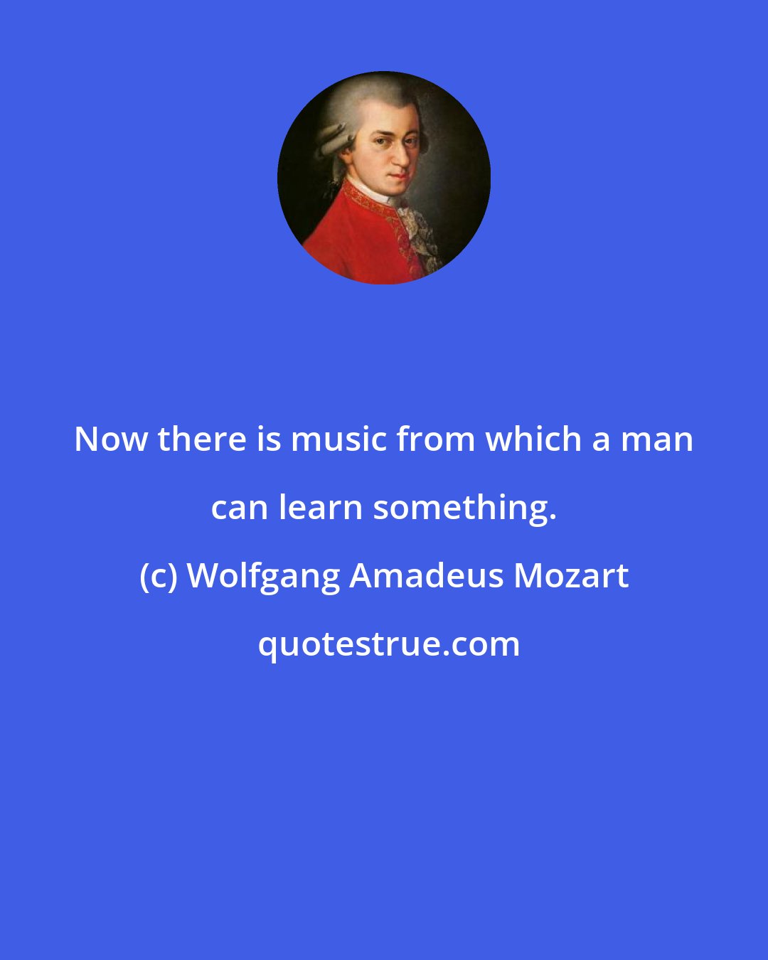 Wolfgang Amadeus Mozart: Now there is music from which a man can learn something.