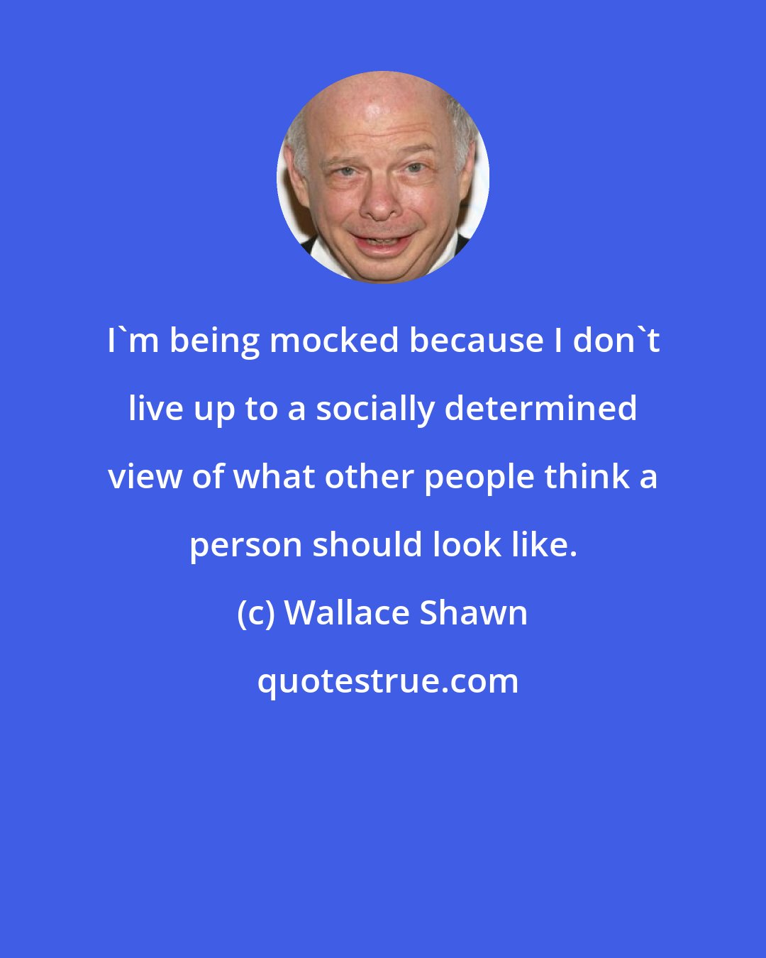 Wallace Shawn: I'm being mocked because I don't live up to a socially determined view of what other people think a person should look like.